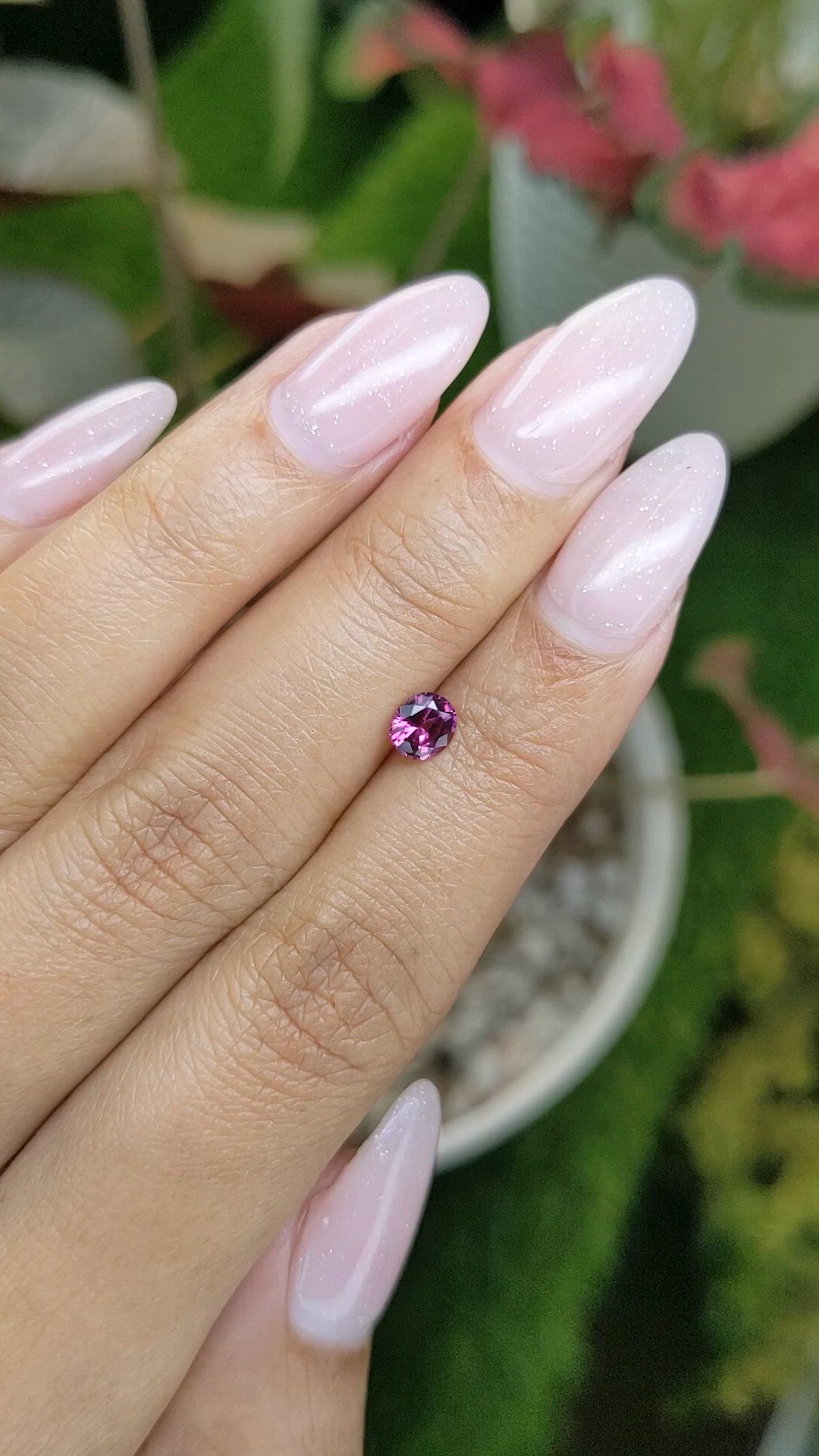 0.48 Ct. Garnet from Ceylon (Sri Lanka) Size Video