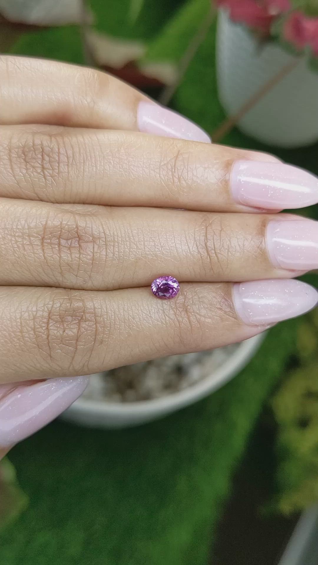 0.58 Ct. Garnet from Ceylon (Sri Lanka) Size Video