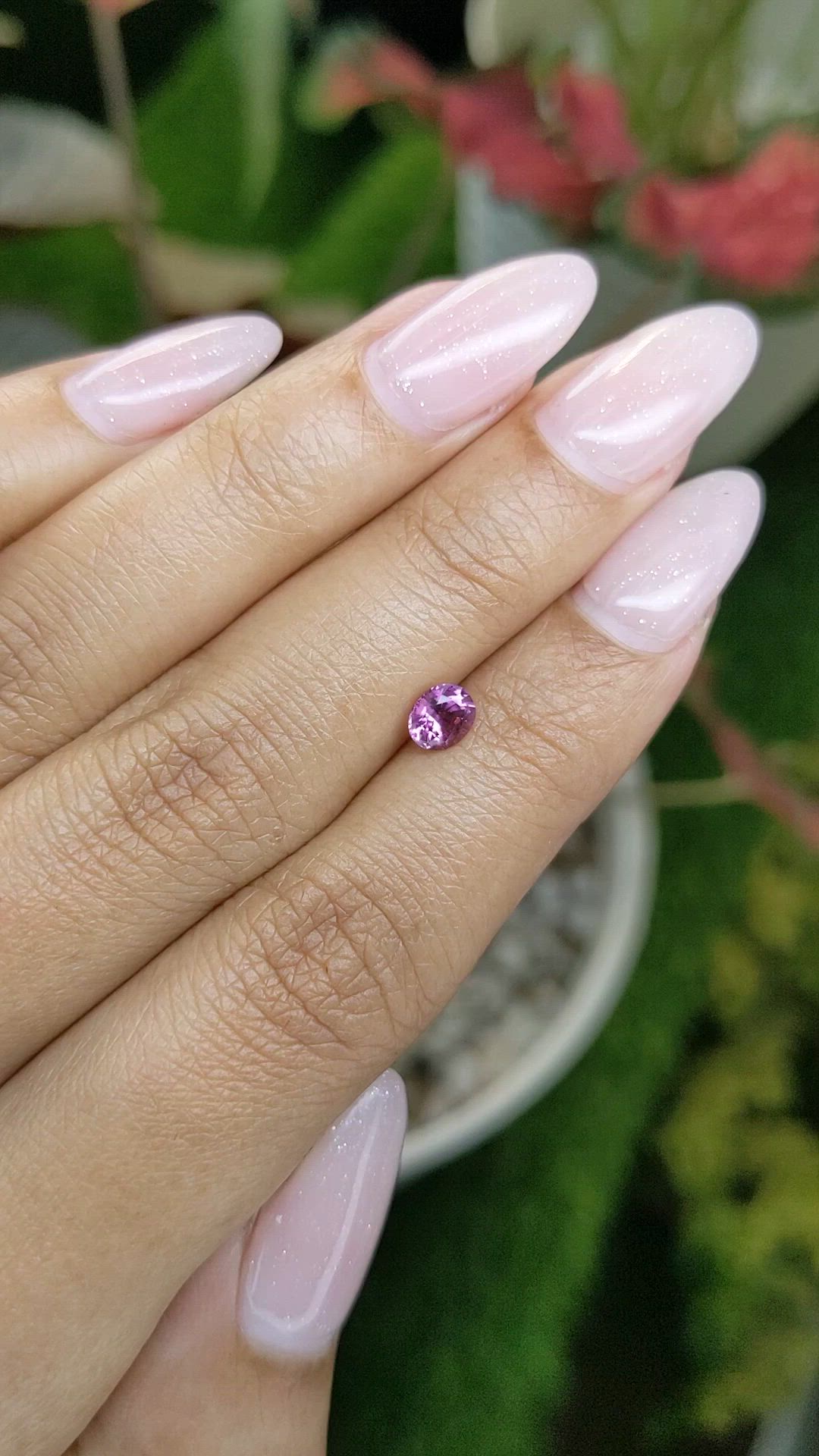 0.58 Ct. Garnet from Ceylon (Sri Lanka) Size Video