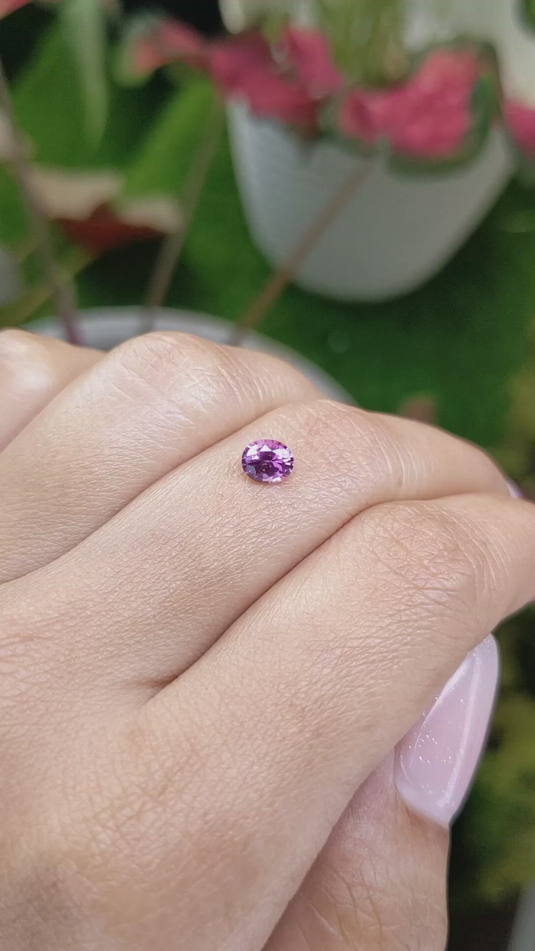 0.58 Ct. Garnet from Ceylon (Sri Lanka) Size Video