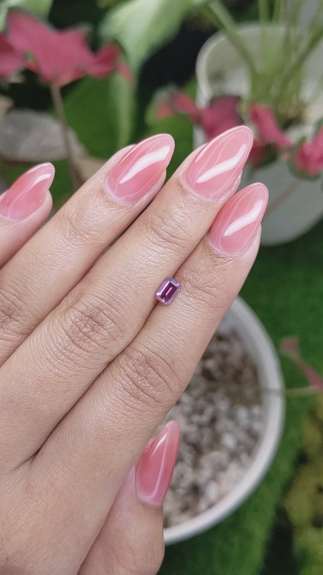 0.55 Ct. Garnet from Ceylon (Sri Lanka) Size Video