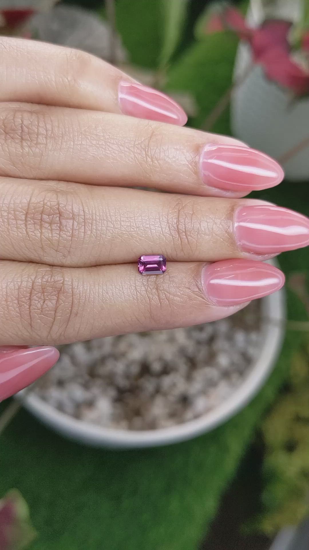 0.55 Ct. Garnet from Ceylon (Sri Lanka) Size Video