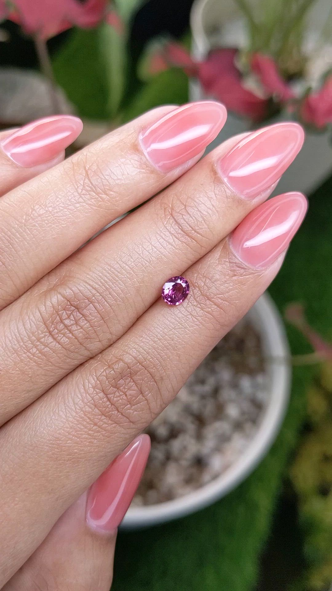 0.51 Ct. Garnet from Ceylon (Sri Lanka) Size Video