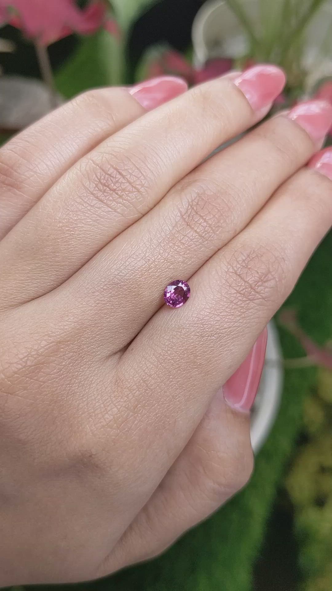 0.51 Ct. Garnet from Ceylon (Sri Lanka) Size Video