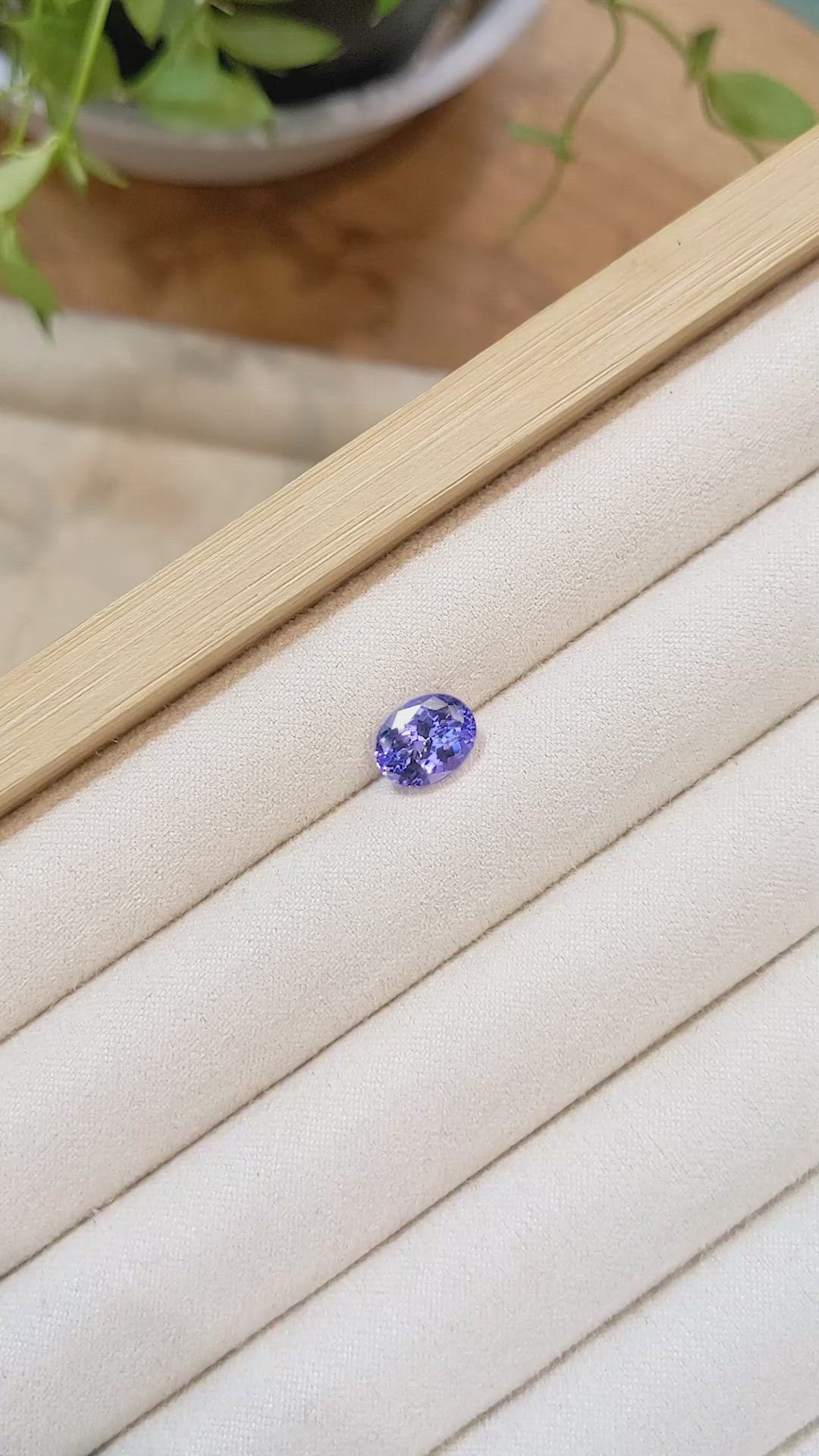 2.22 Ct. Violet Tanzanite from Tanzania Size Video