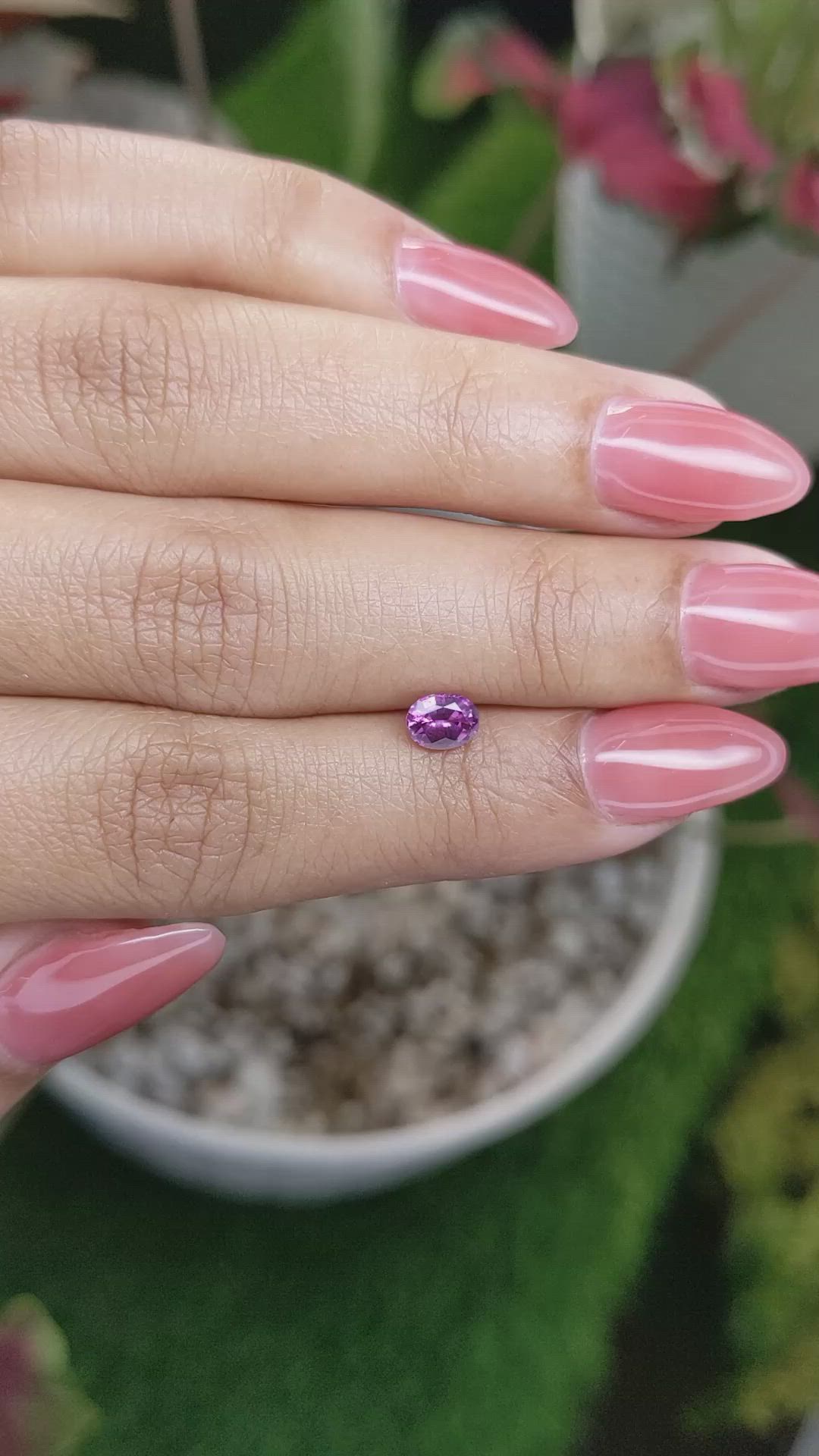 0.59 Ct. Garnet from Ceylon (Sri Lanka) Size Video