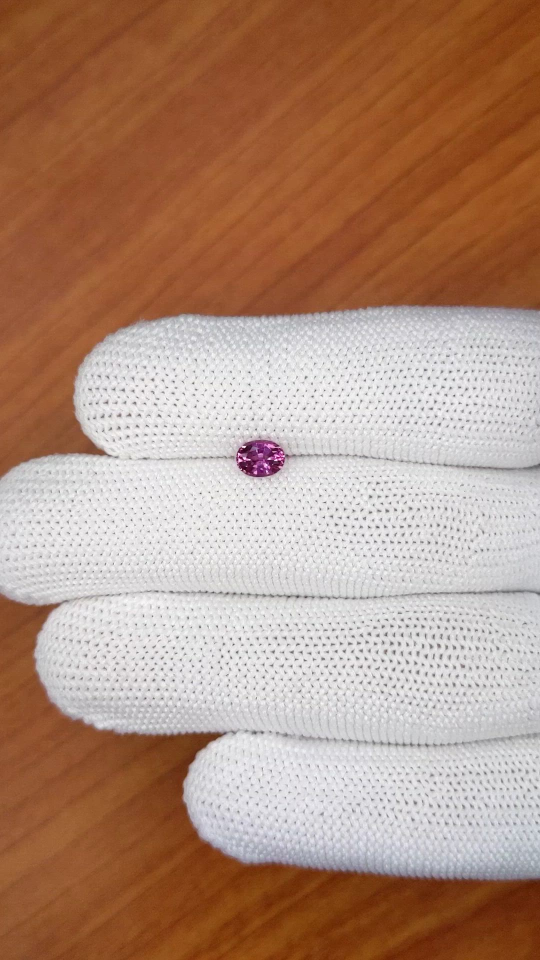 0.59 Ct. Garnet from Ceylon (Sri Lanka) Size Video