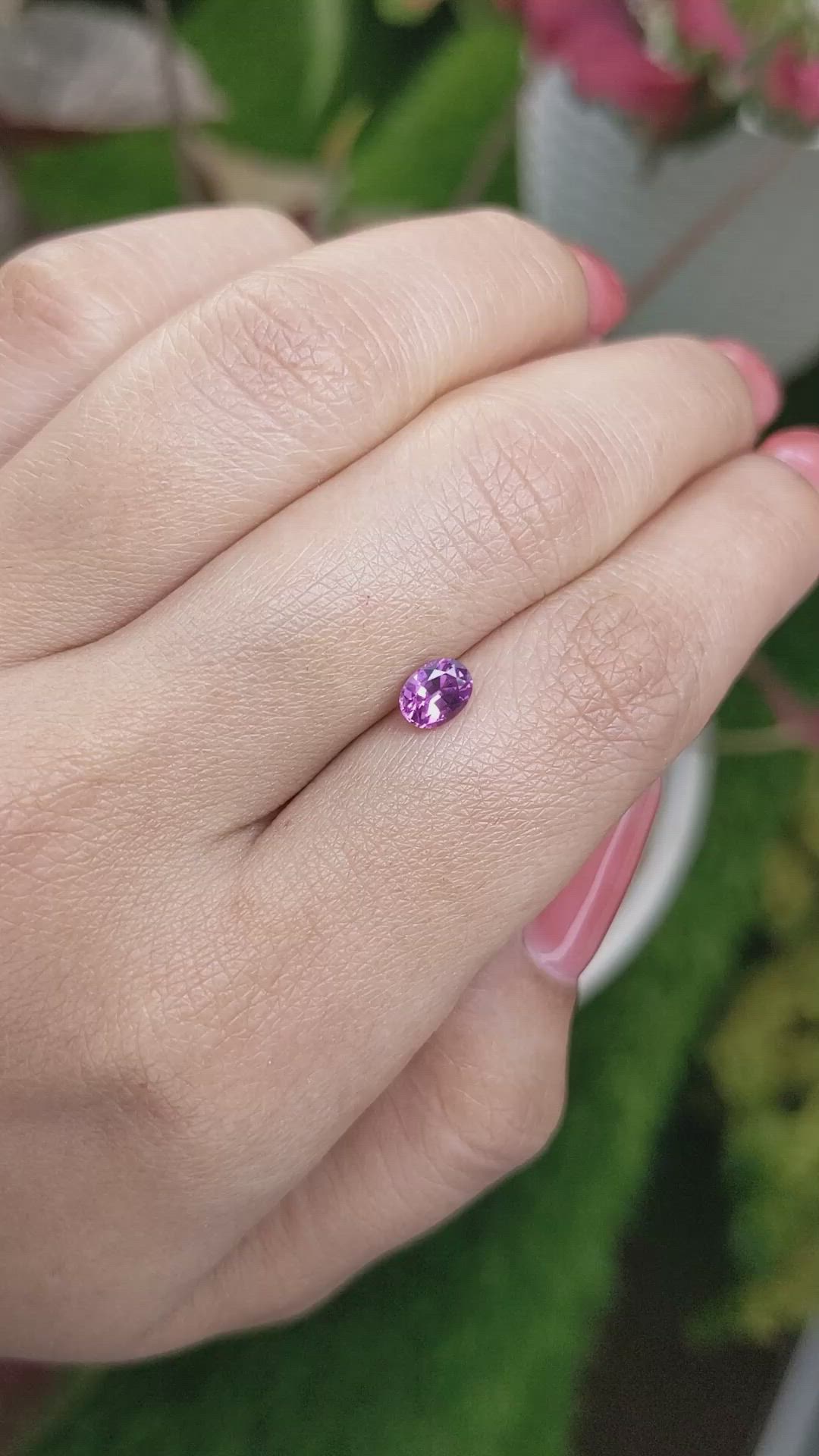 0.59 Ct. Garnet from Ceylon (Sri Lanka) Size Video