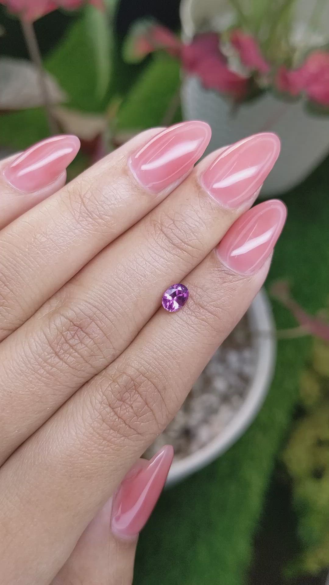 0.59 Ct. Garnet from Ceylon (Sri Lanka) Size Video