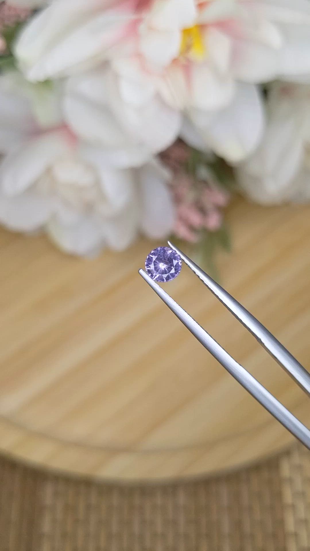 0.50 Ct. Purple Spinel from Ceylon (Sri Lanka) Size Video