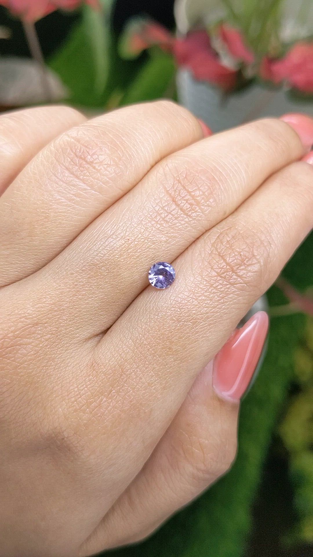 0.50 Ct. Purple Spinel from Ceylon (Sri Lanka) Size Video