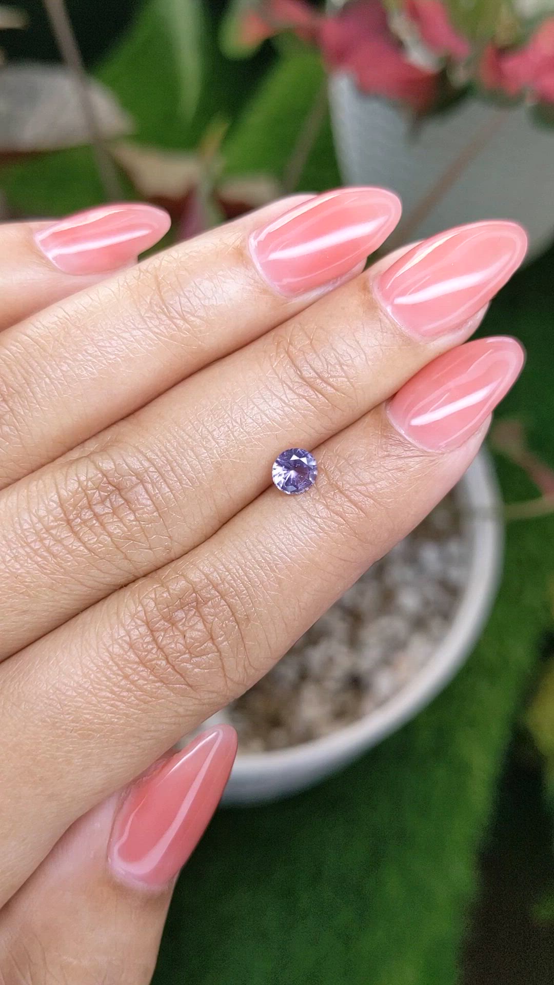 0.50 Ct. Purple Spinel from Ceylon (Sri Lanka) Size Video