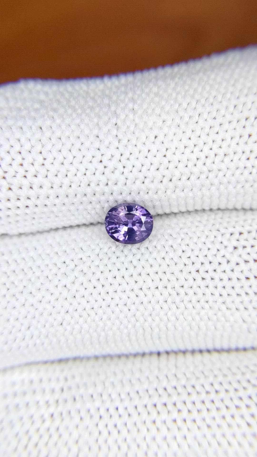 0.57 Ct. Purple Spinel from Ceylon (Sri Lanka) Size Video