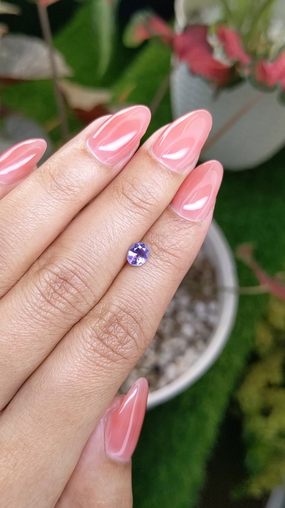 0.57 Ct. Purple Spinel from Ceylon (Sri Lanka) Size Video