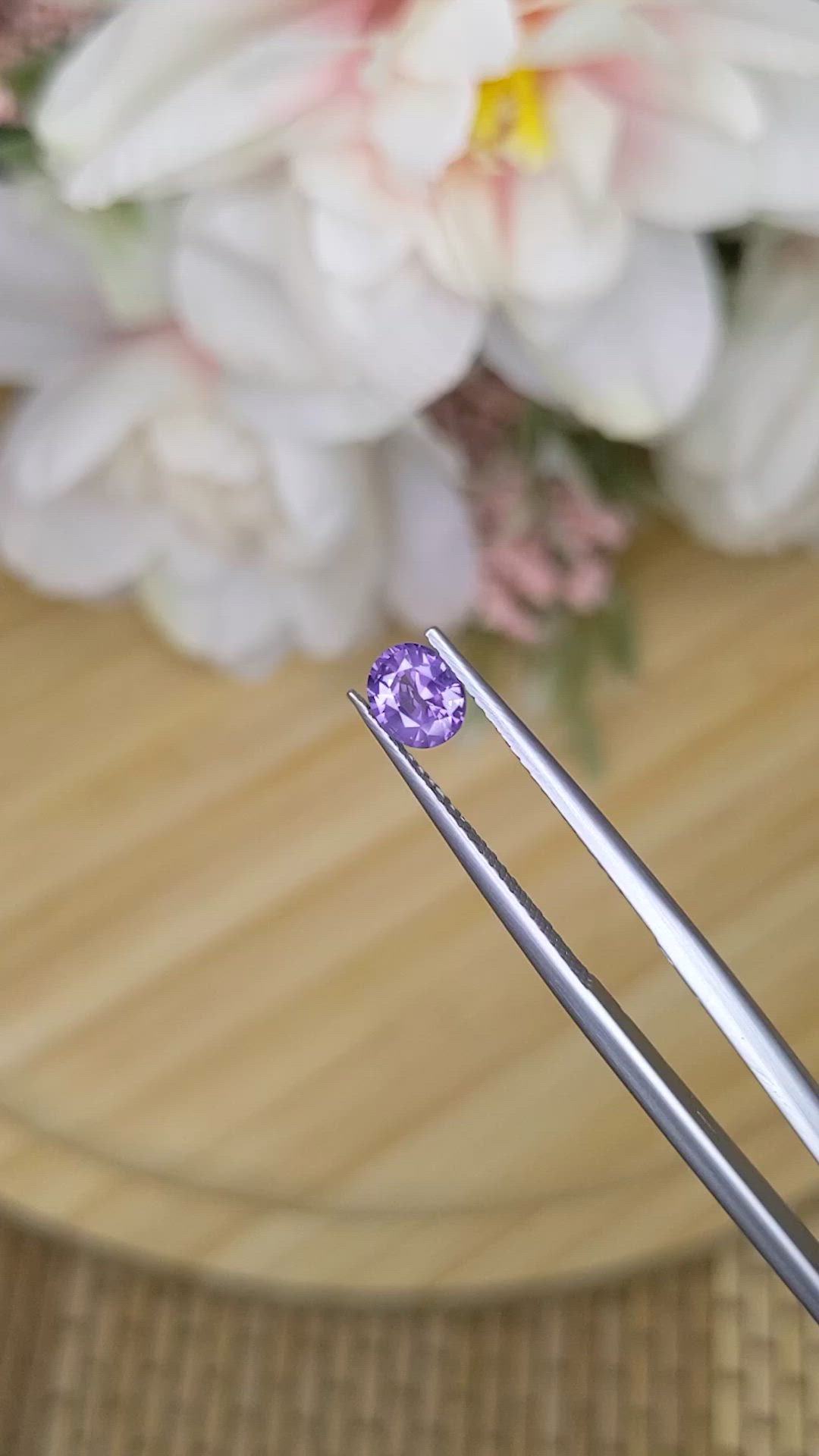 0.57 Ct. Purple Spinel from Ceylon (Sri Lanka) Size Video