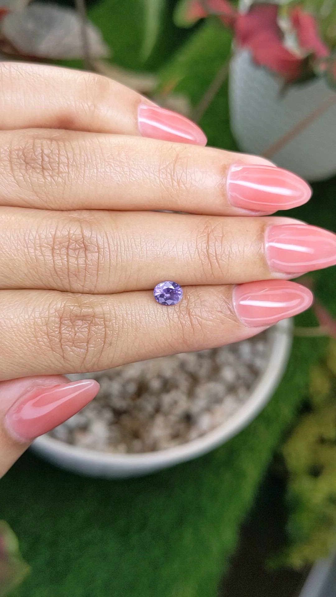 0.57 Ct. Purple Spinel from Ceylon (Sri Lanka) Size Video