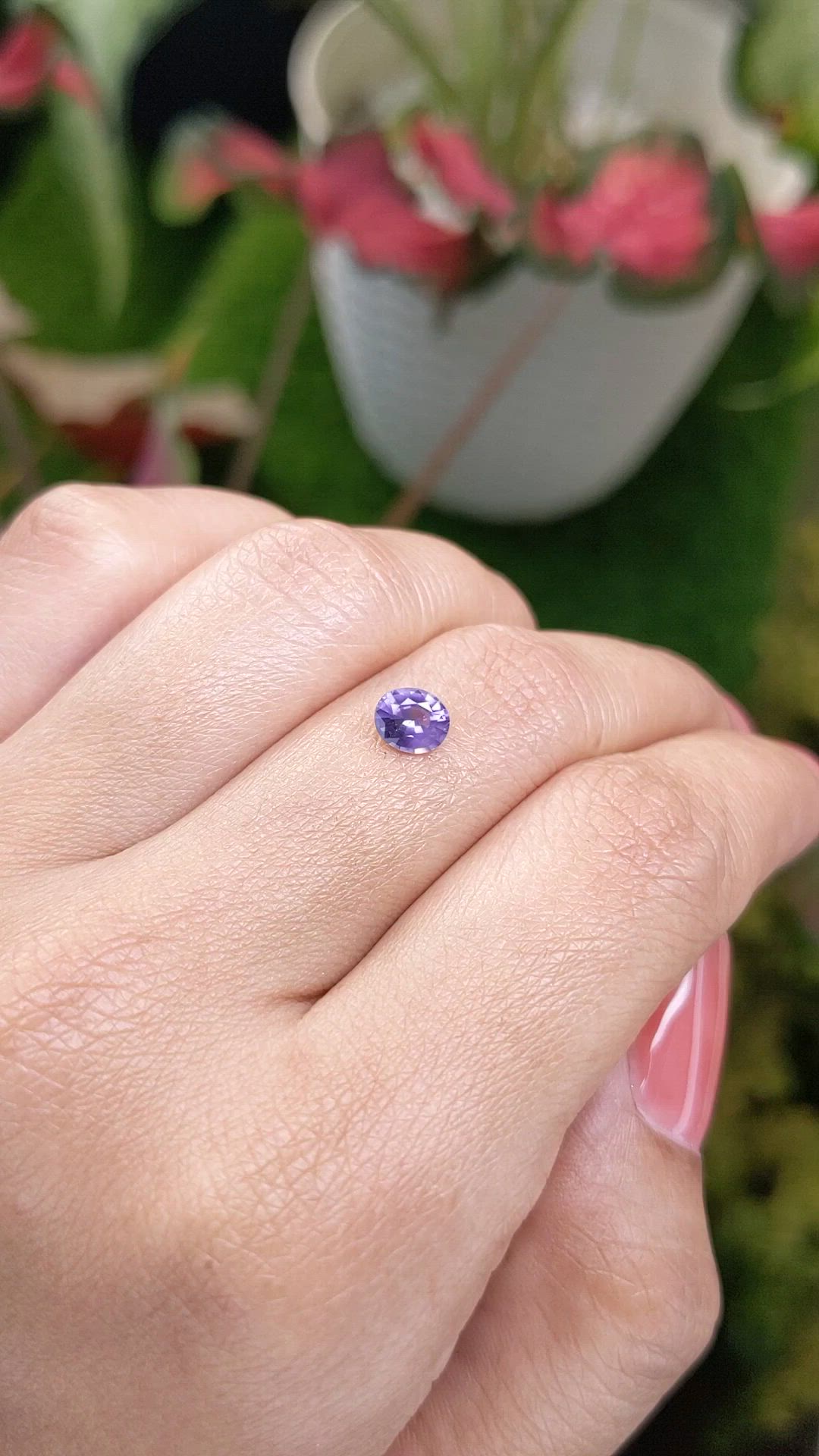 0.57 Ct. Purple Spinel from Ceylon (Sri Lanka) Size Video
