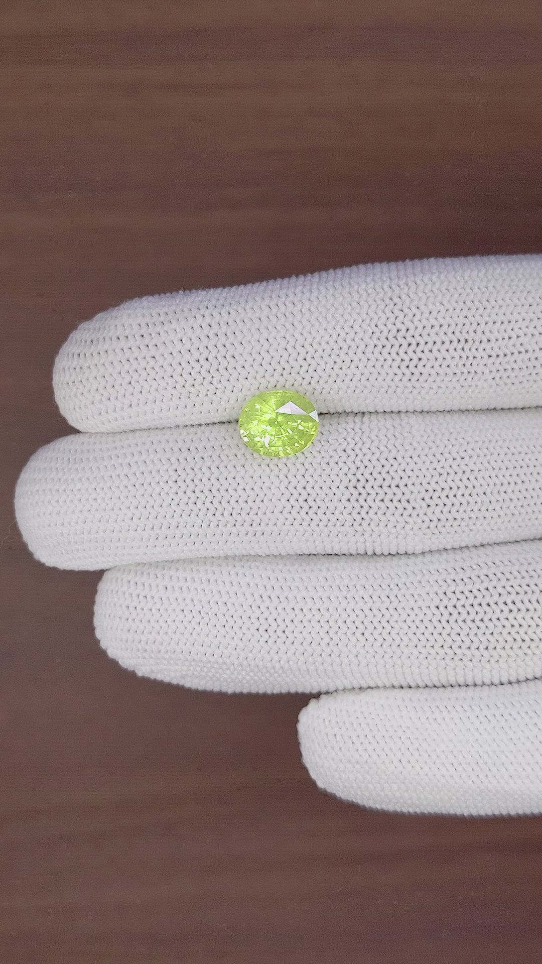 3.64 Ct. Green Chrysoberyl from Ceylon (Sri Lanka) Size Video