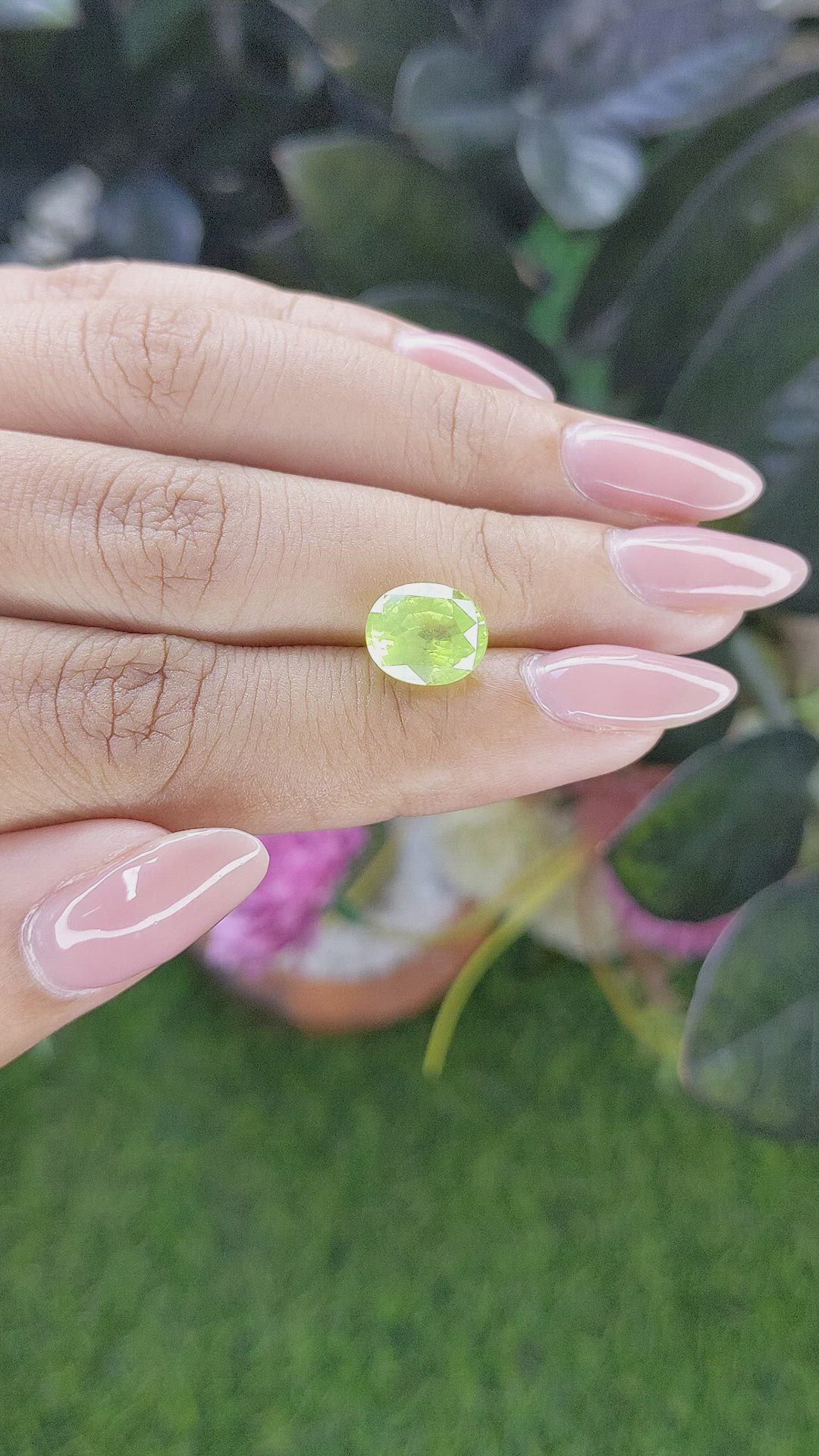 3.64 Ct. Green Chrysoberyl from Ceylon (Sri Lanka) Size Video