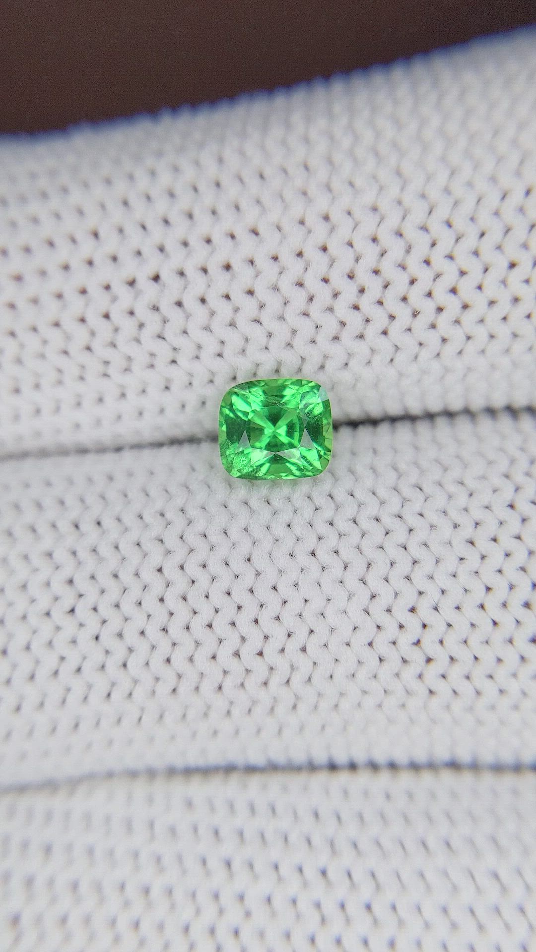 0.84 Ct. Tsavorite Garnet from Tanzania Size Video