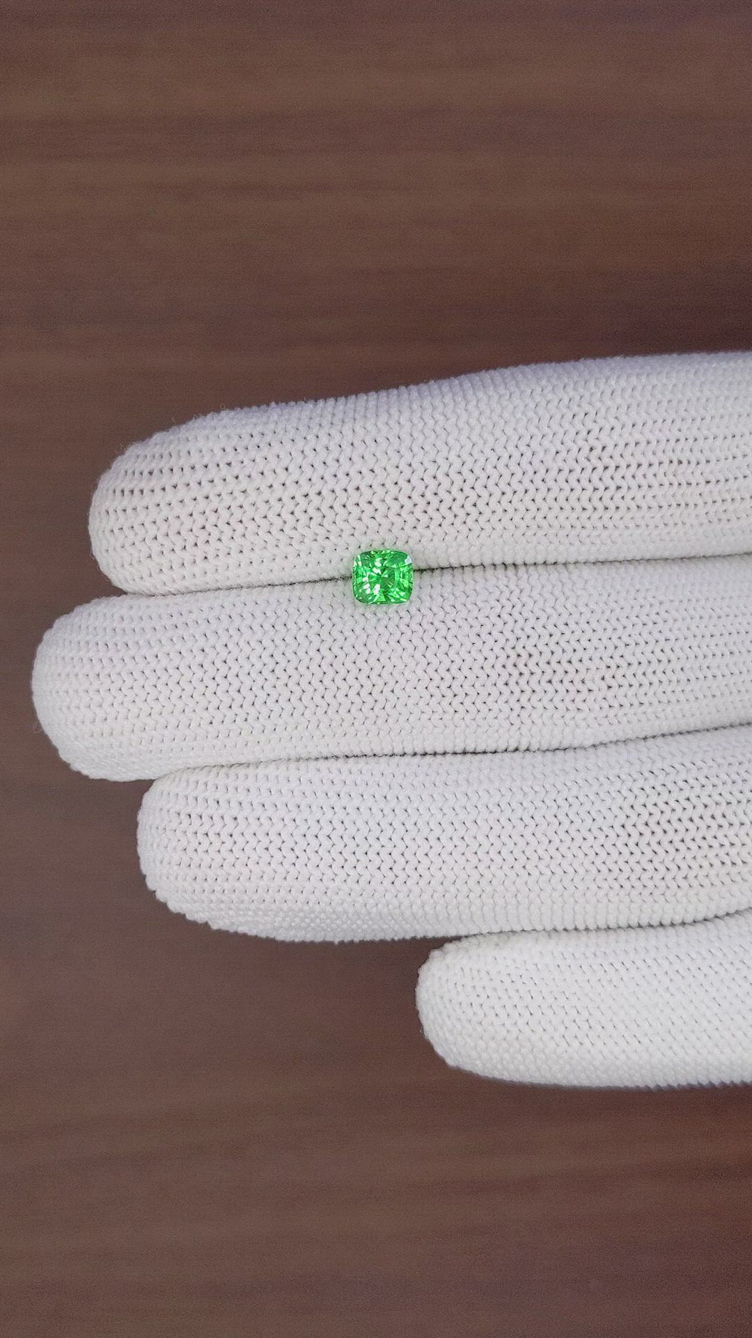0.84 Ct. Tsavorite Garnet from Tanzania Size Video