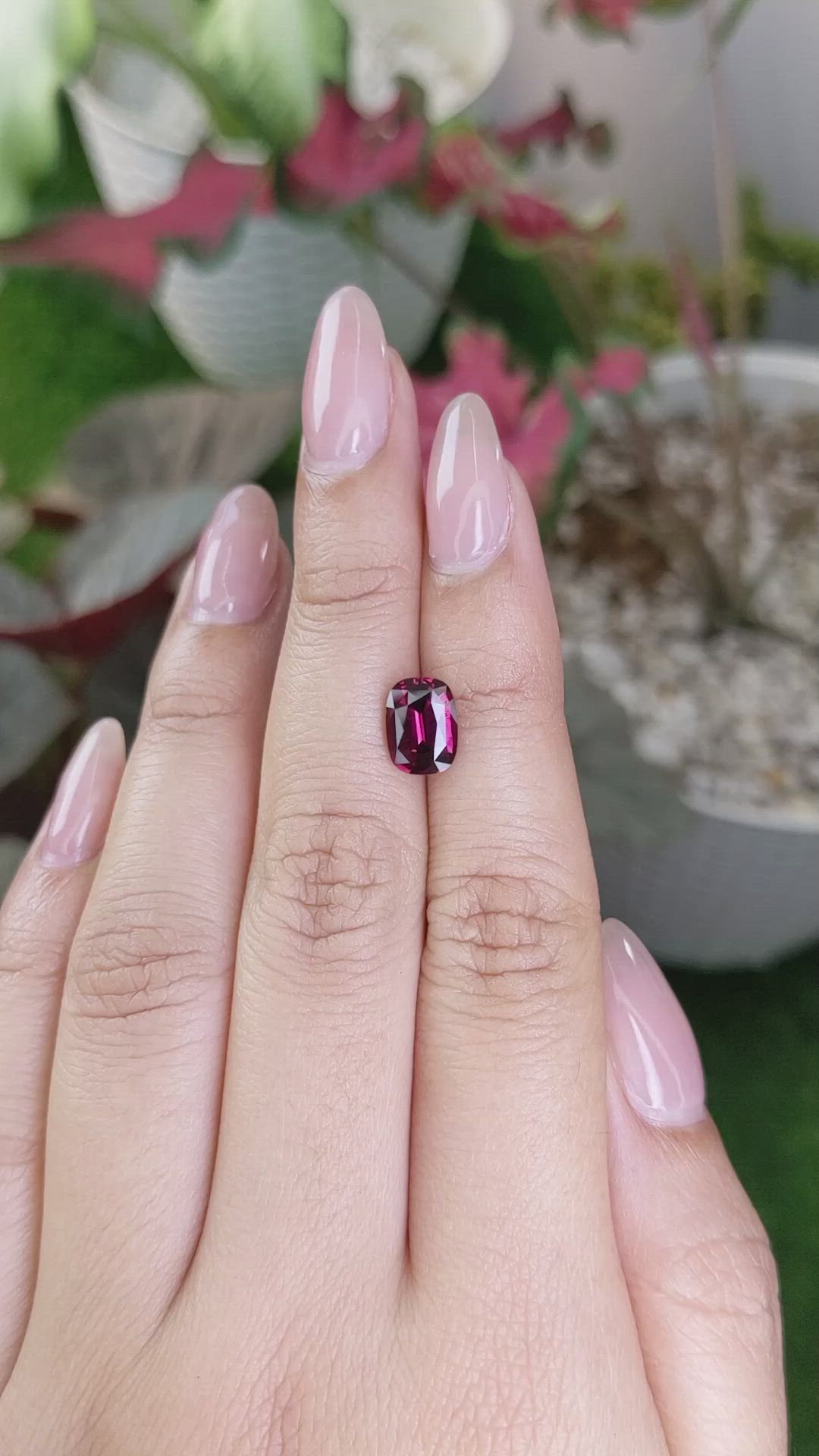 2.29 Ct. Rhodolite Garnet from Ceylon (Sri Lanka) Size Video