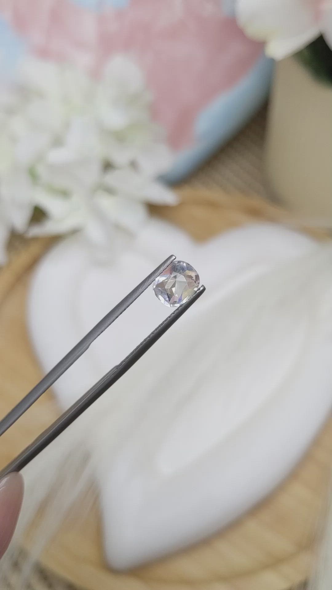 1.21 Ct. Moonstone from Ceylon (Sri Lanka) Size Video