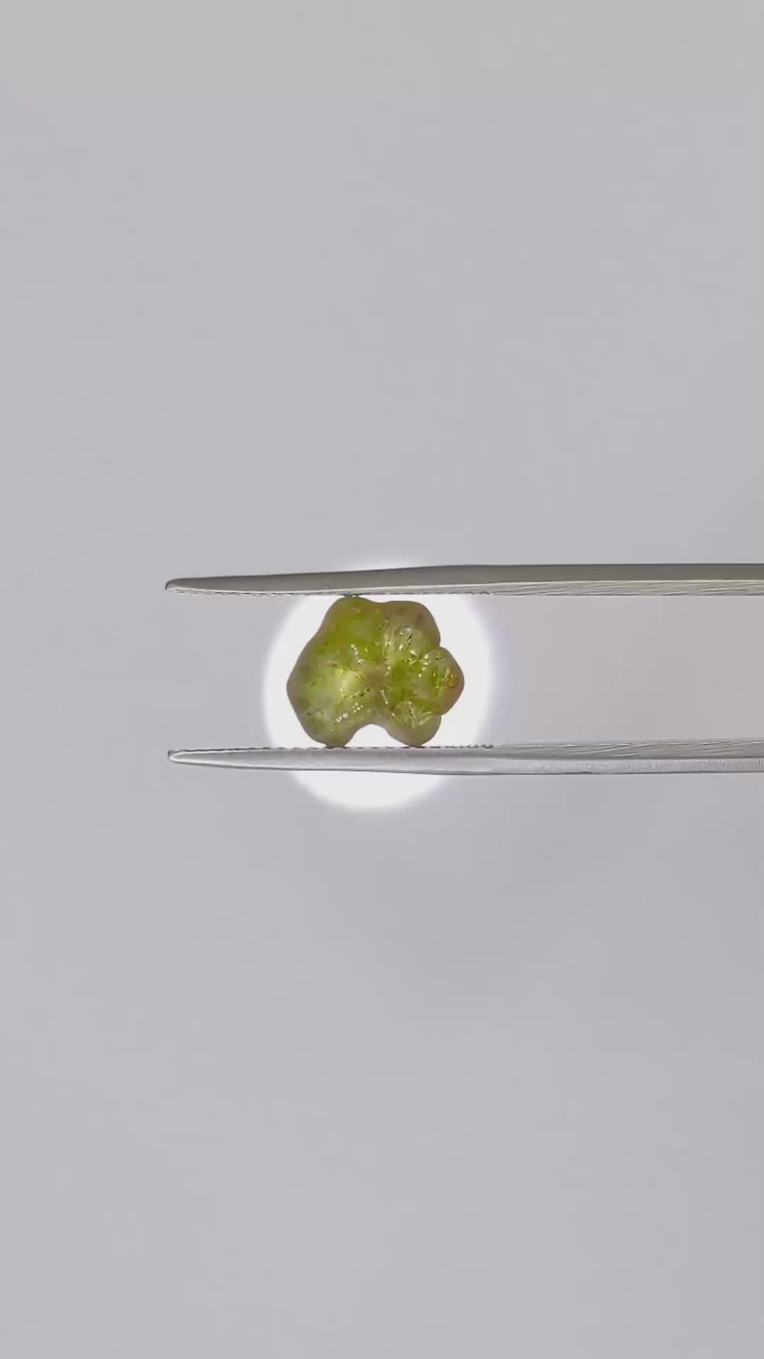 4.14 Ct. Yellowish Green Chrysoberyl from Ceylon (Sri Lanka) Size Video