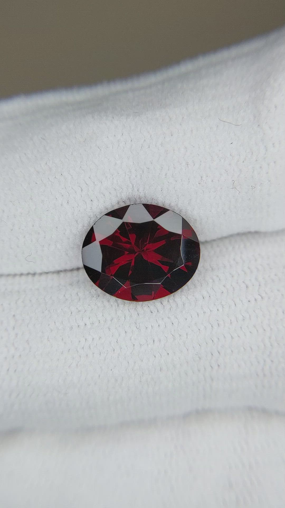 4.58 Ct. Orangish Red Garnet from Tanzania Size Video