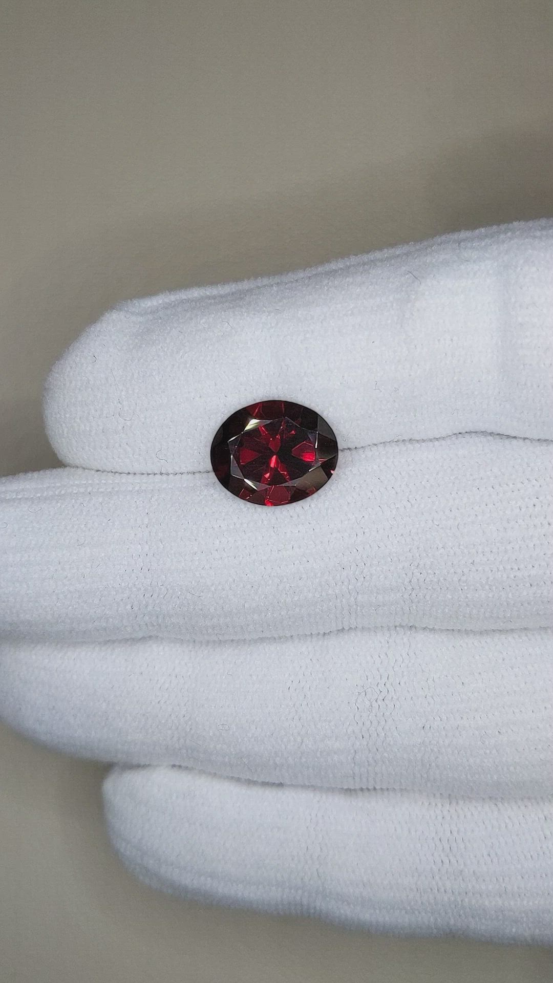 4.58 Ct. Orangish Red Garnet from Tanzania Size Video