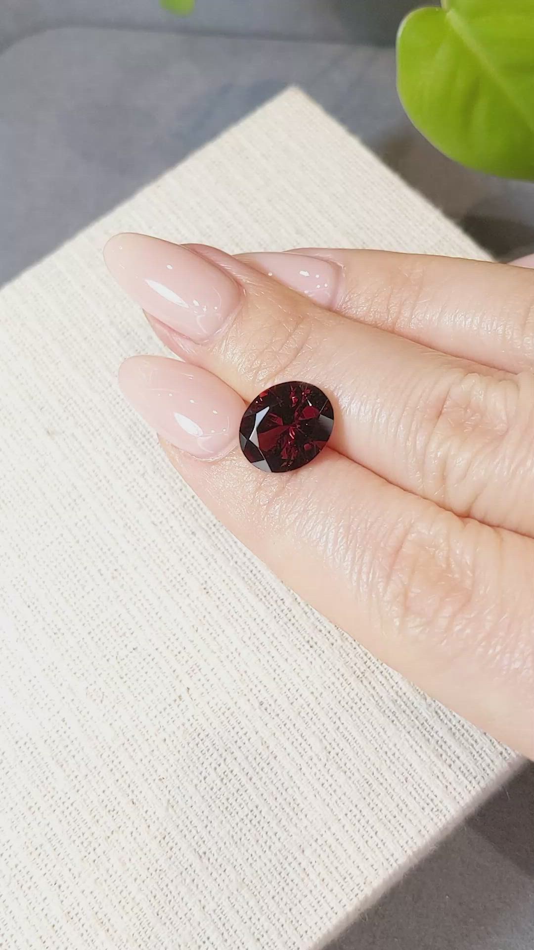 4.58 Ct. Orangish Red Garnet from Tanzania Size Video