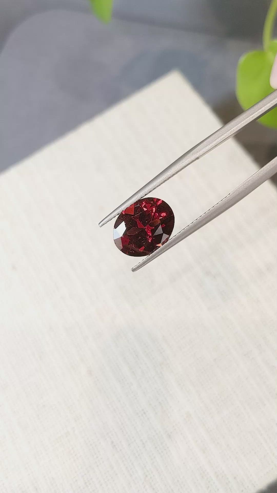 3.80 Ct. Red Garnet from Tanzania Size Video