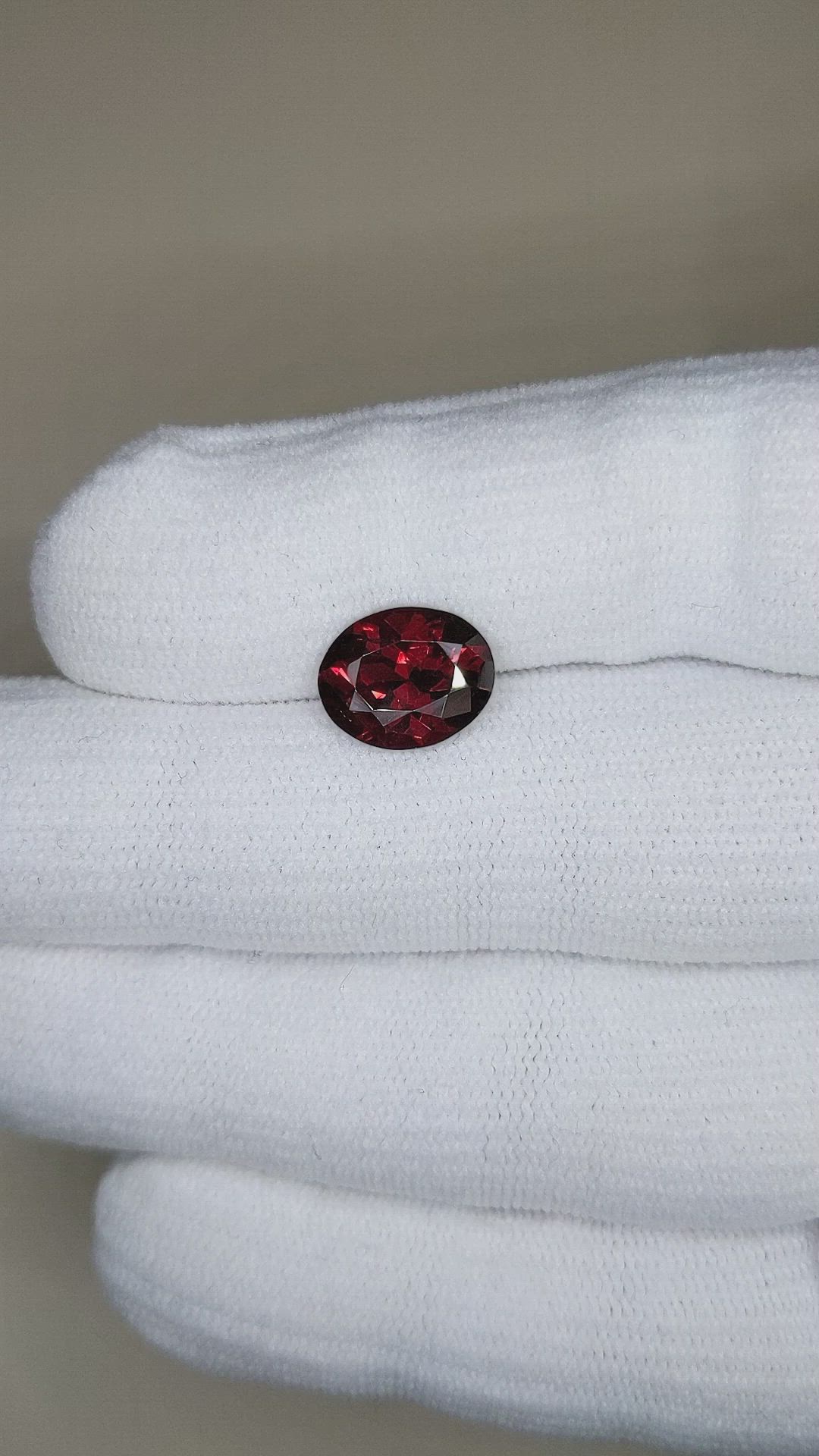 3.80 Ct. Red Garnet from Tanzania Size Video