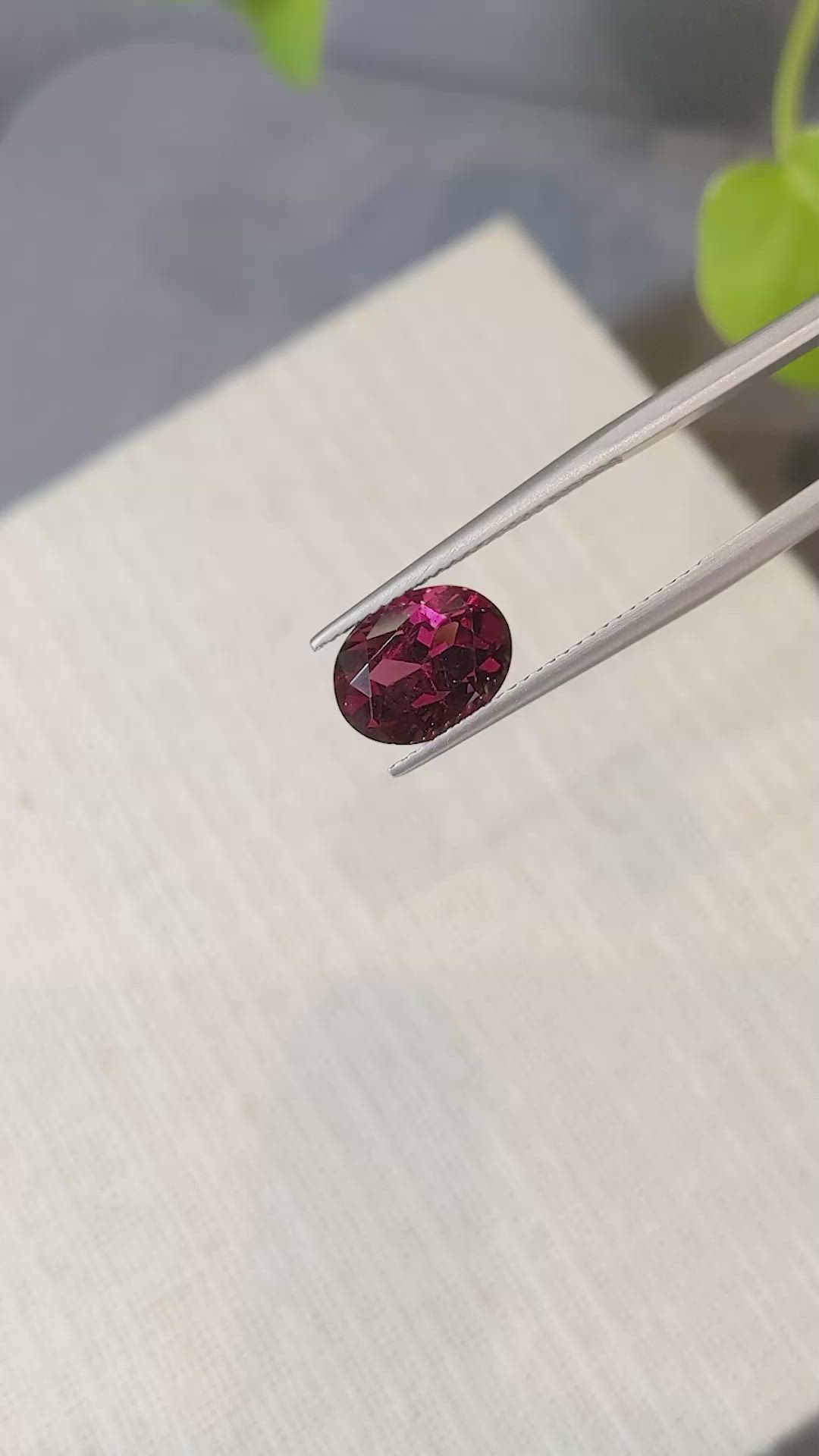 3.67 Ct. Red Garnet from Tanzania Size Video