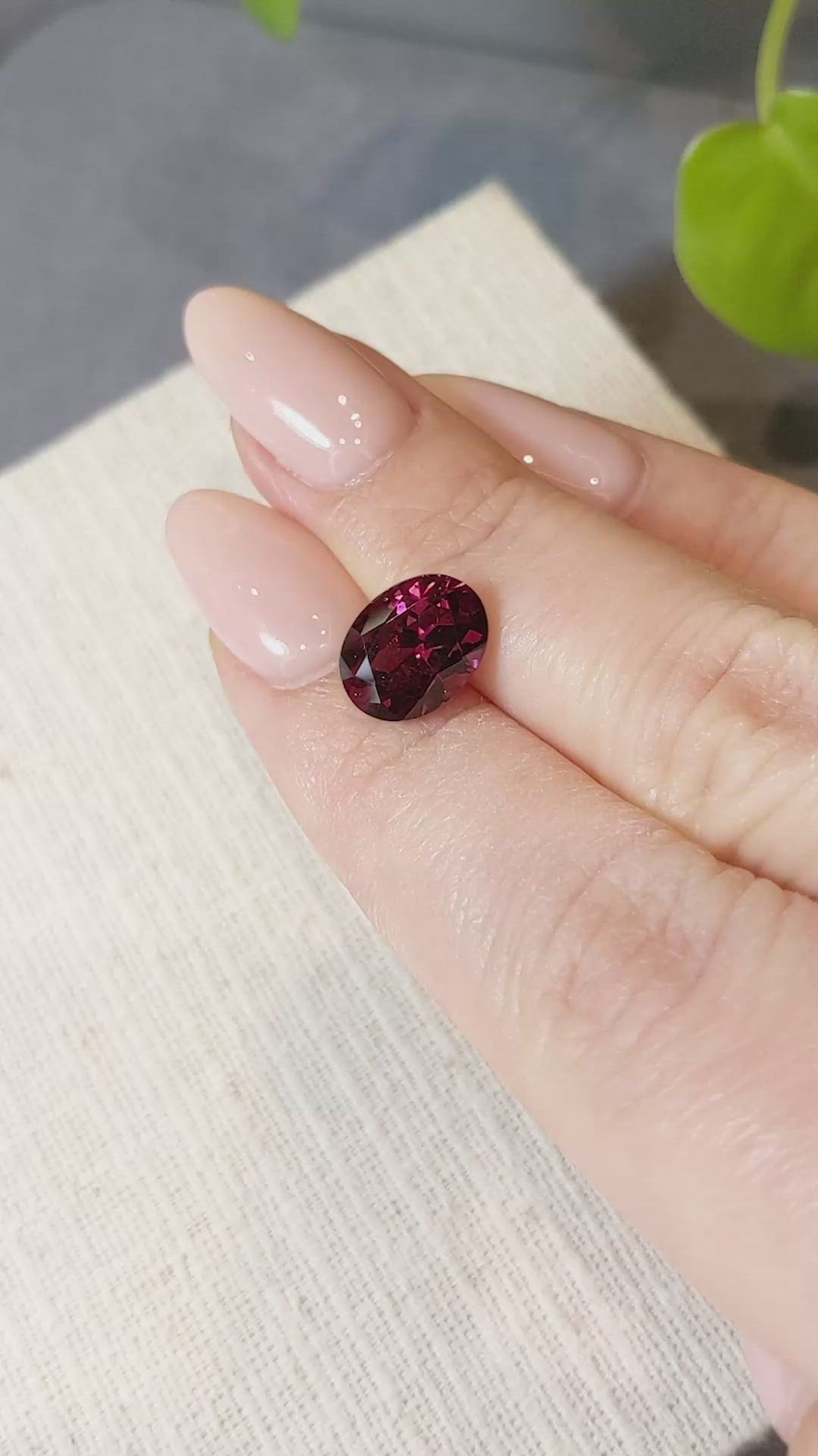 3.67 Ct. Red Garnet from Tanzania Size Video