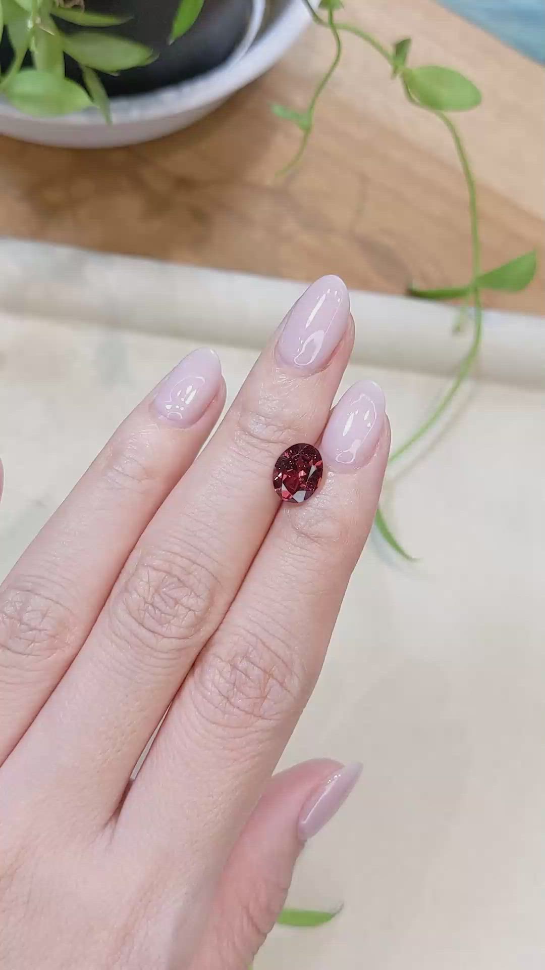2.05 Ct. Red Garnet from Tanzania Size Video