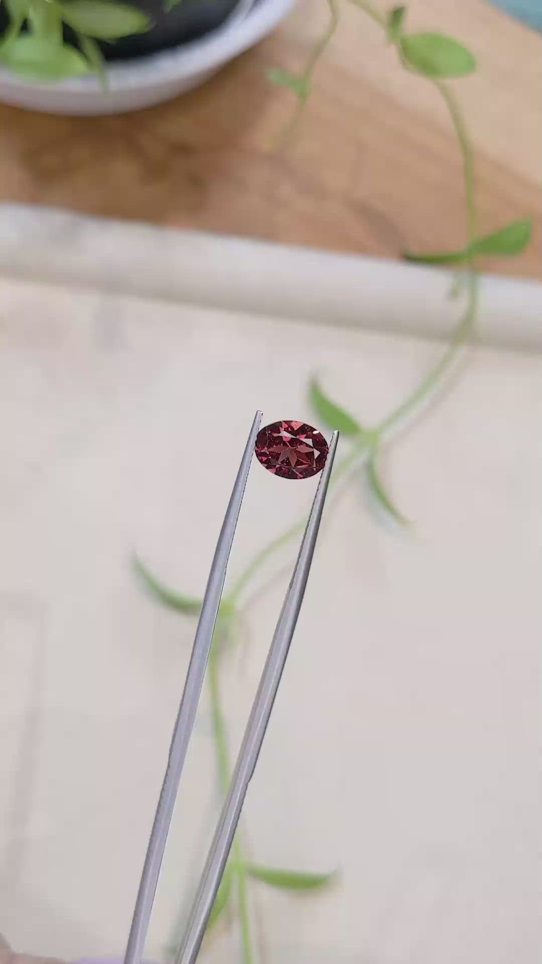 2.05 Ct. Red Garnet from Tanzania Size Video
