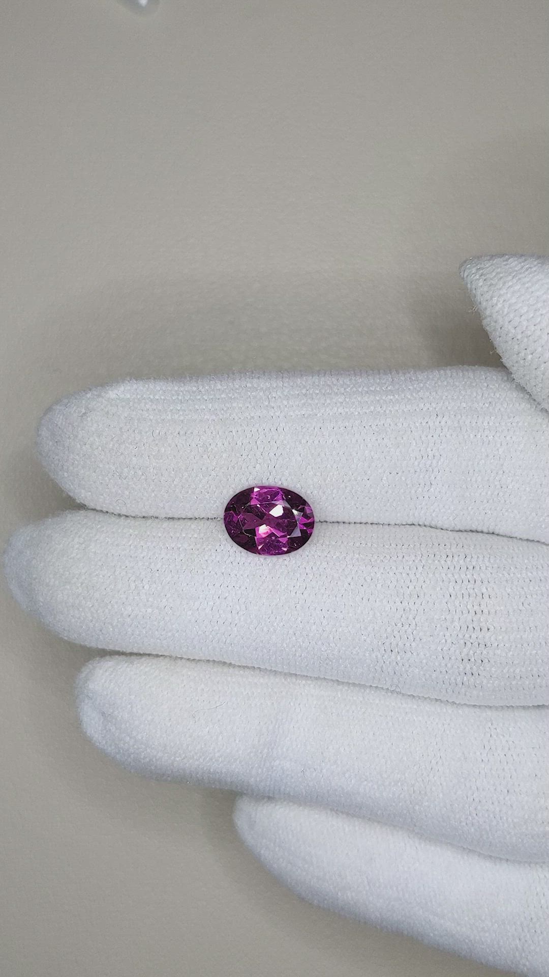 2.10 Ct. Pinkish Purple Rhodolite Garnet from Tanzania Size Video