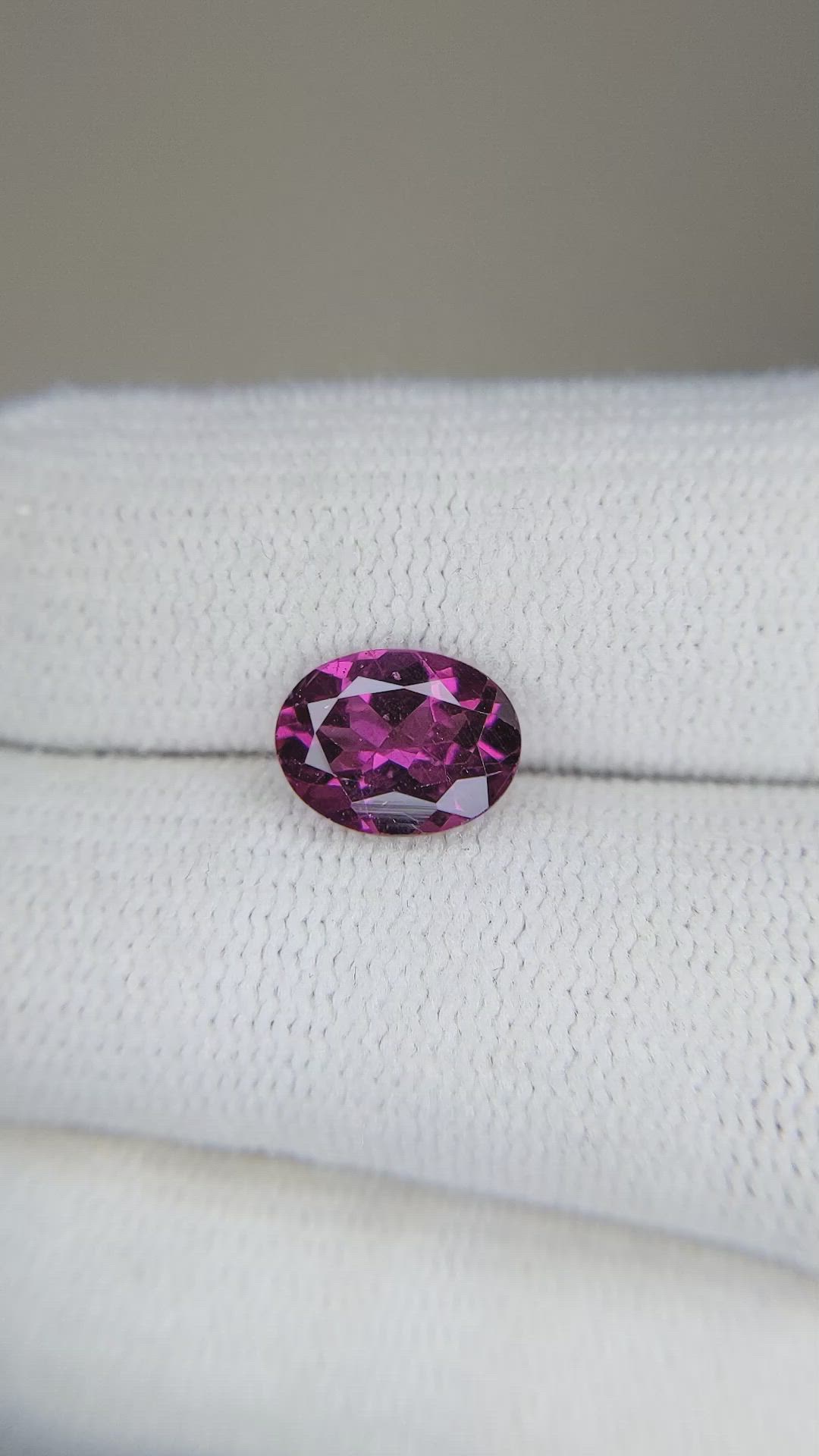 2.10 Ct. Pinkish Purple Rhodolite Garnet from Tanzania Size Video
