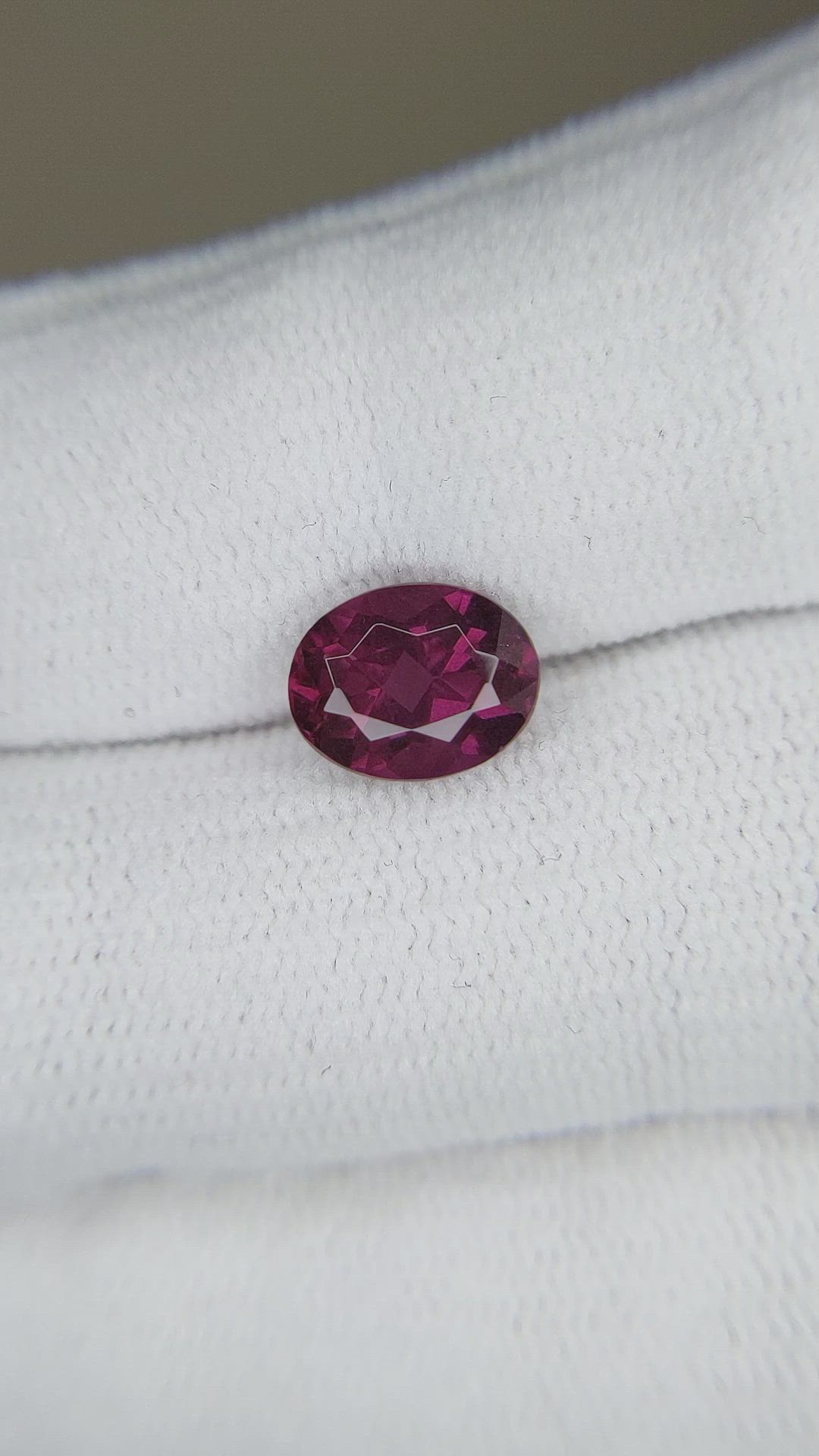 2.60 Ct. Purplish Red Rhodolite Garnet from Tanzania Size Video