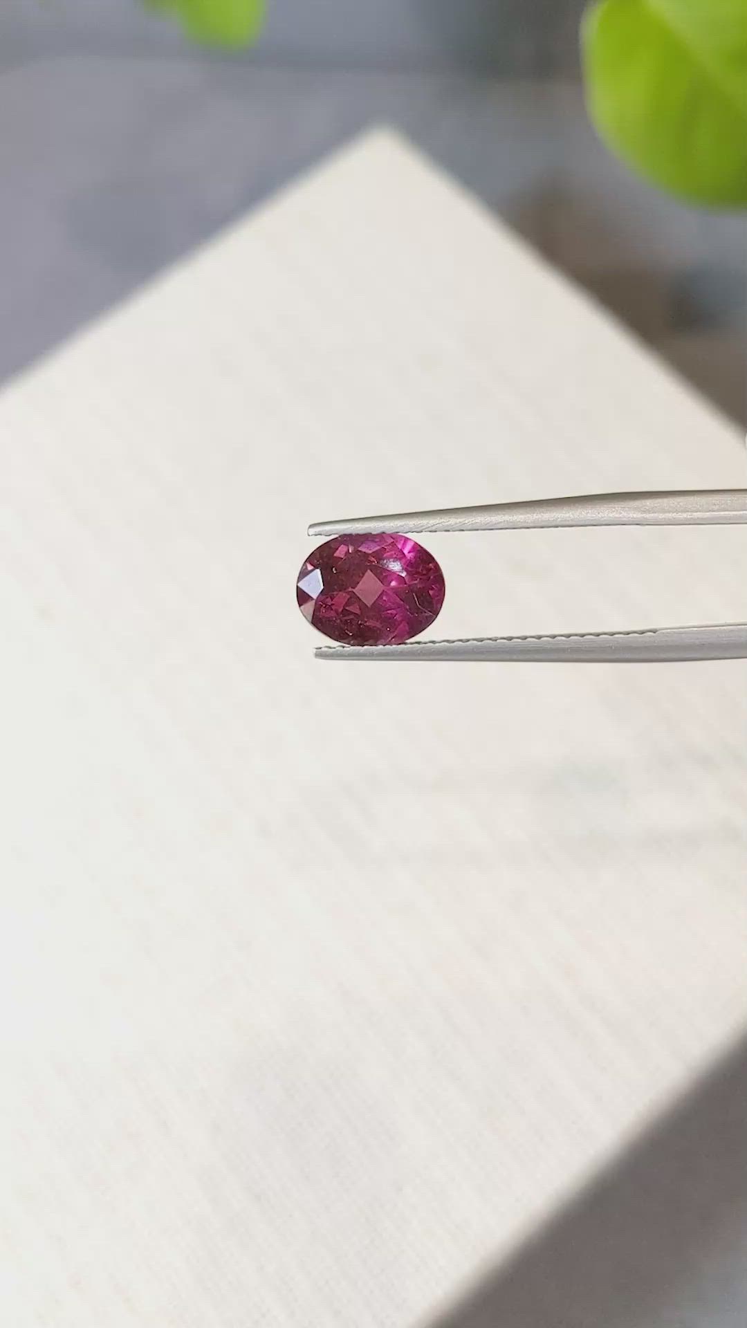 2.60 Ct. Purplish Red Rhodolite Garnet from Tanzania Size Video