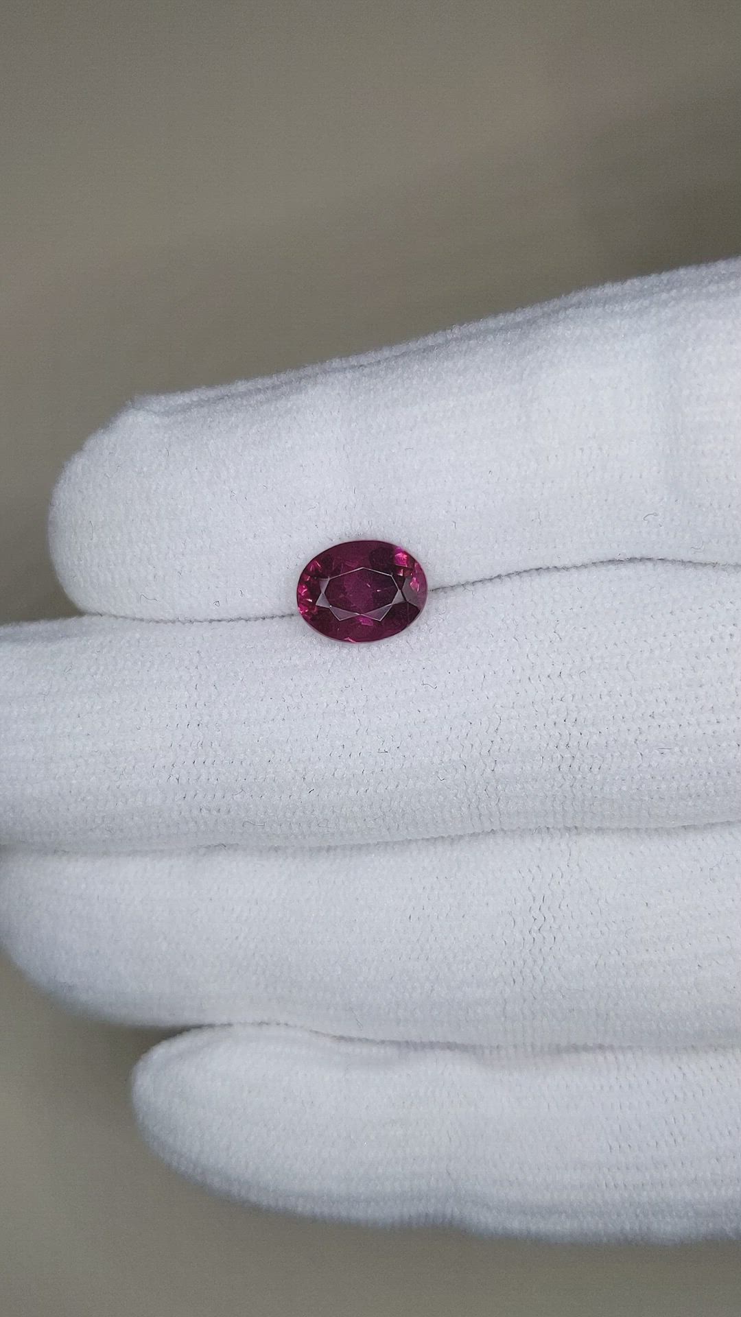 2.60 Ct. Purplish Red Rhodolite Garnet from Tanzania Size Video