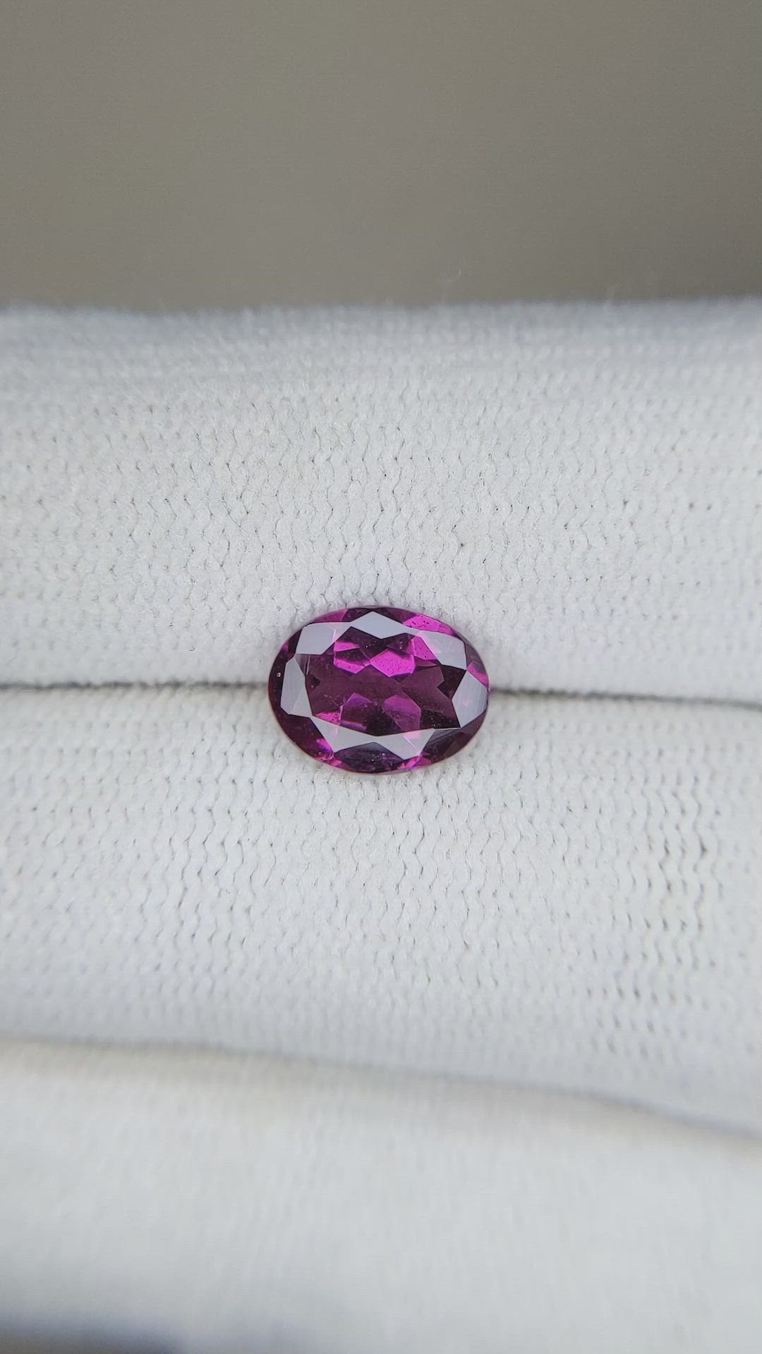 1.70 Ct. Purplish Pink Rhodolite Garnet from Tanzania Size Video