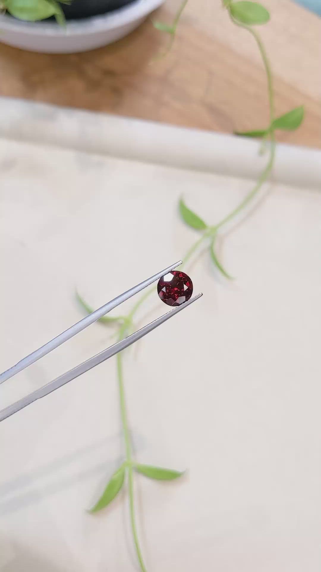 2.09 Ct. Red Garnet from Tanzania Size Video