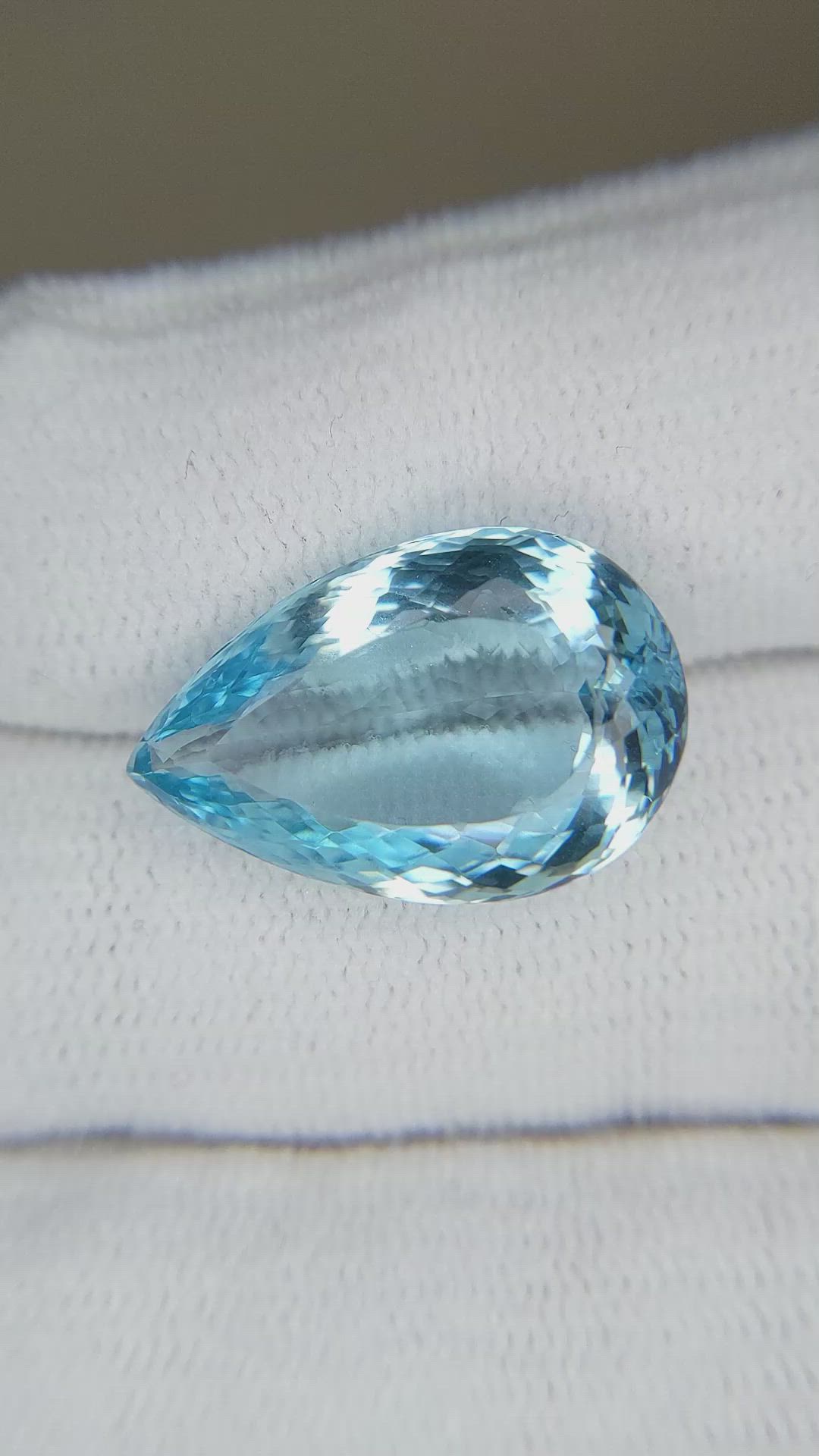 11.60 Ct. Blue Aquamarine from Brazil Size Video