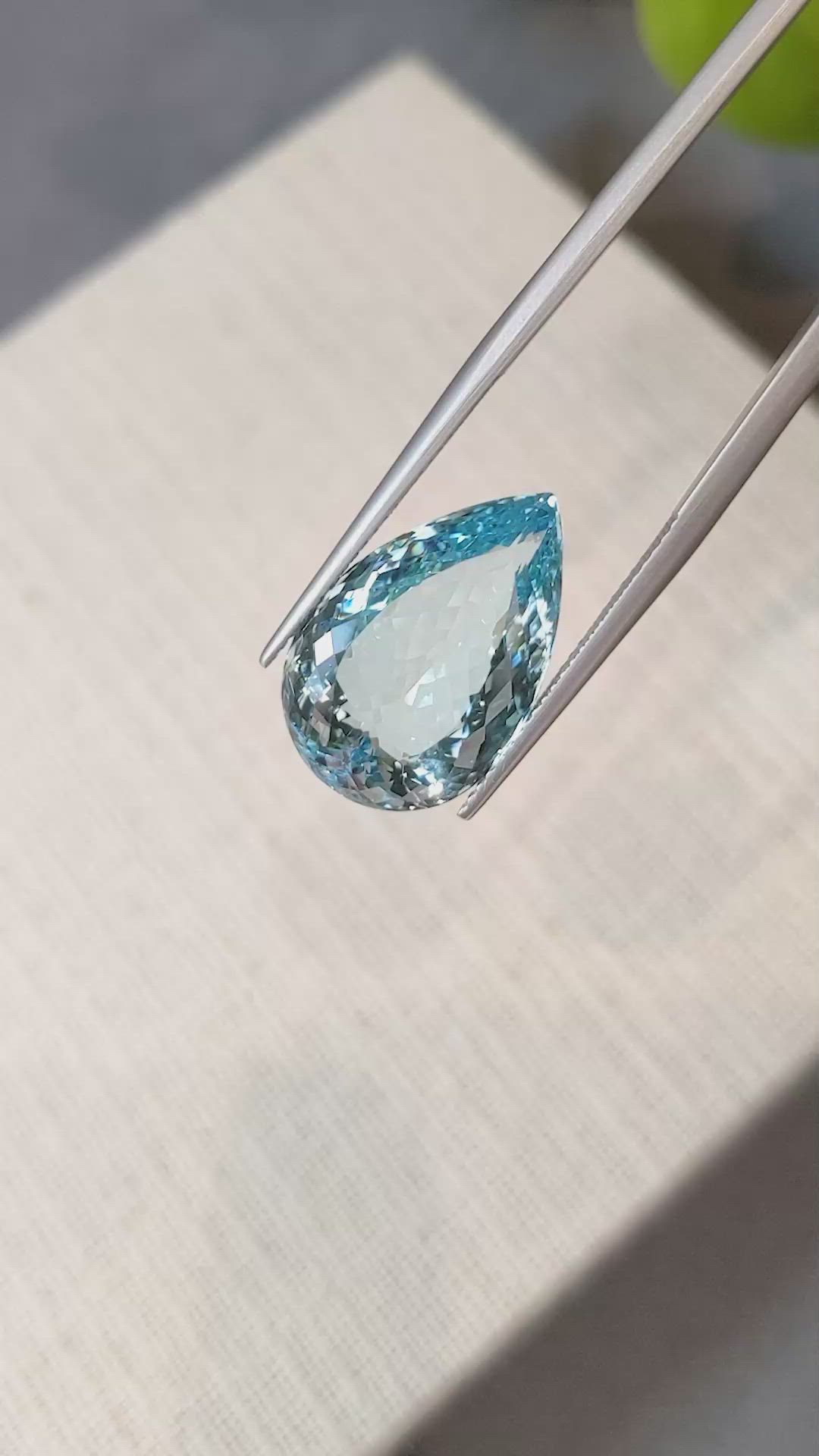 11.60 Ct. Blue Aquamarine from Brazil Size Video