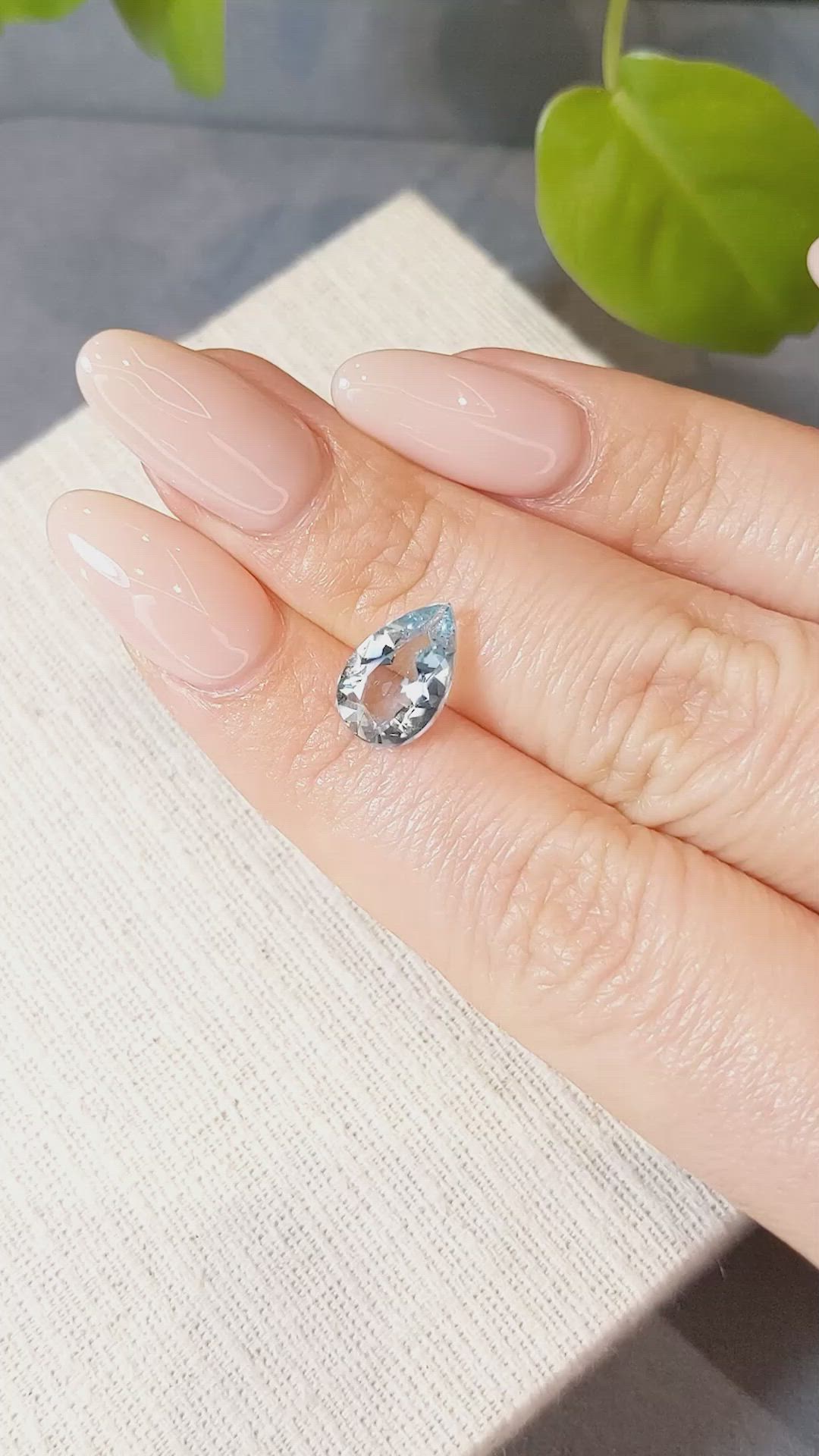 2.16 Ct. Blue Aquamarine from Brazil Size Video