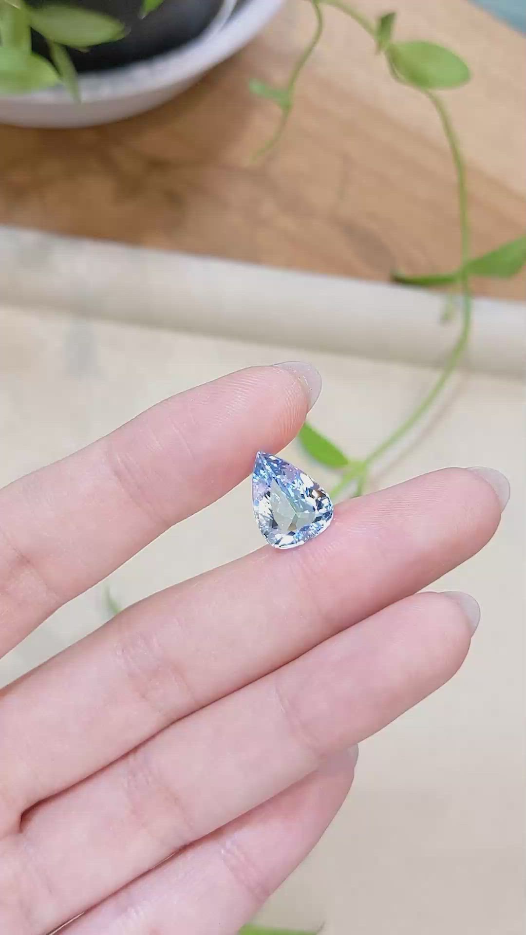 4.05 Ct. Blue Aquamarine from Brazil Size Video