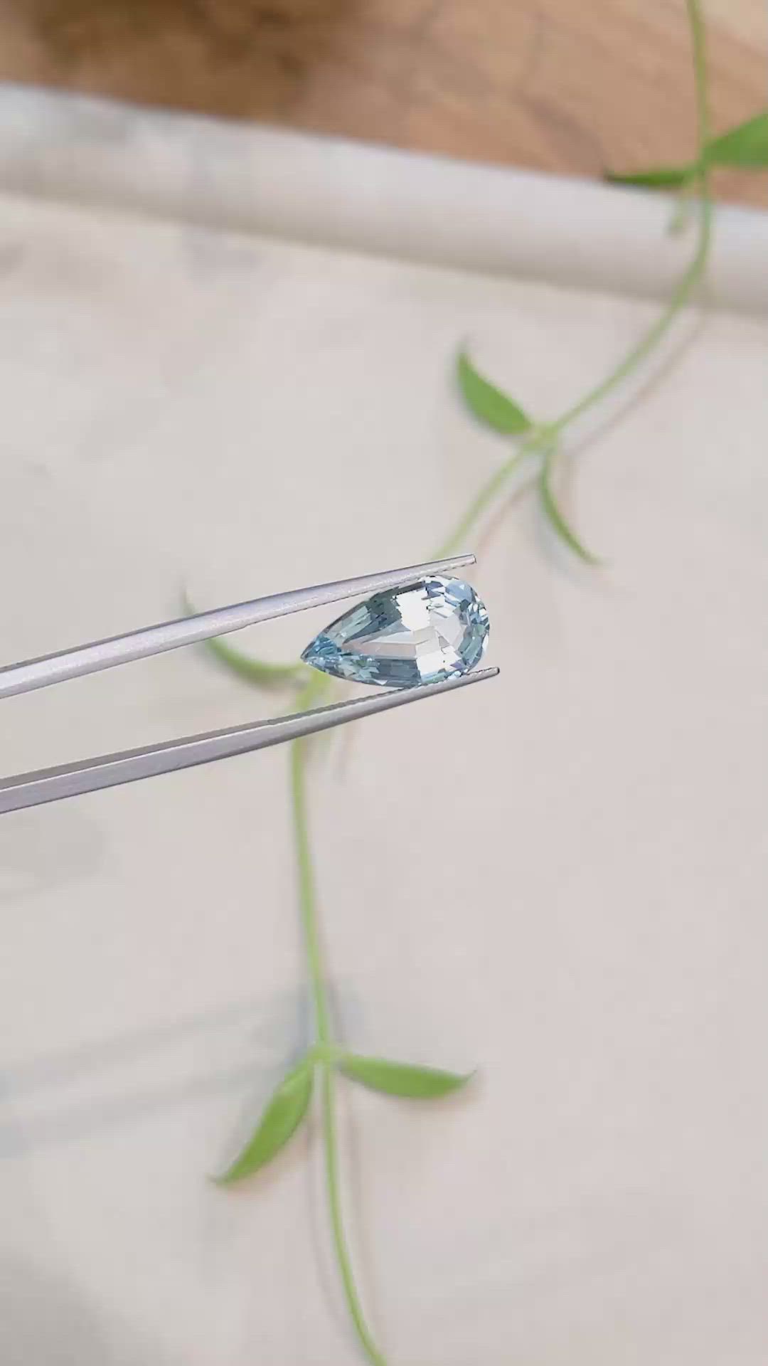 5.34 Ct. Blue Aquamarine from Brazil Size Video