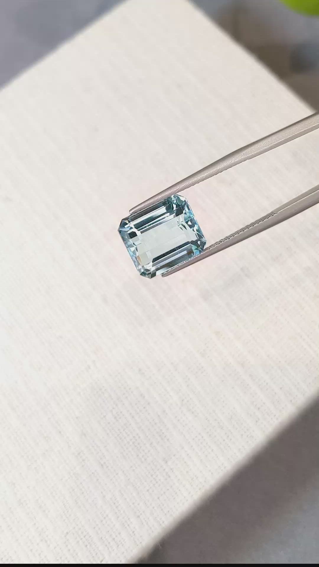 6.28 Ct. Greenish Blue Aquamarine from Brazil Size Video